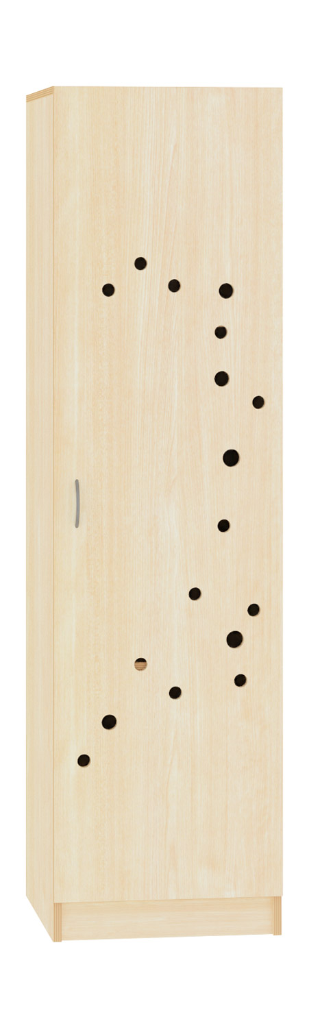 Deckenschrank, Breite 51 cm. Türe mit Lüftungslöchern 62 cm tief, Ahorn Dekor