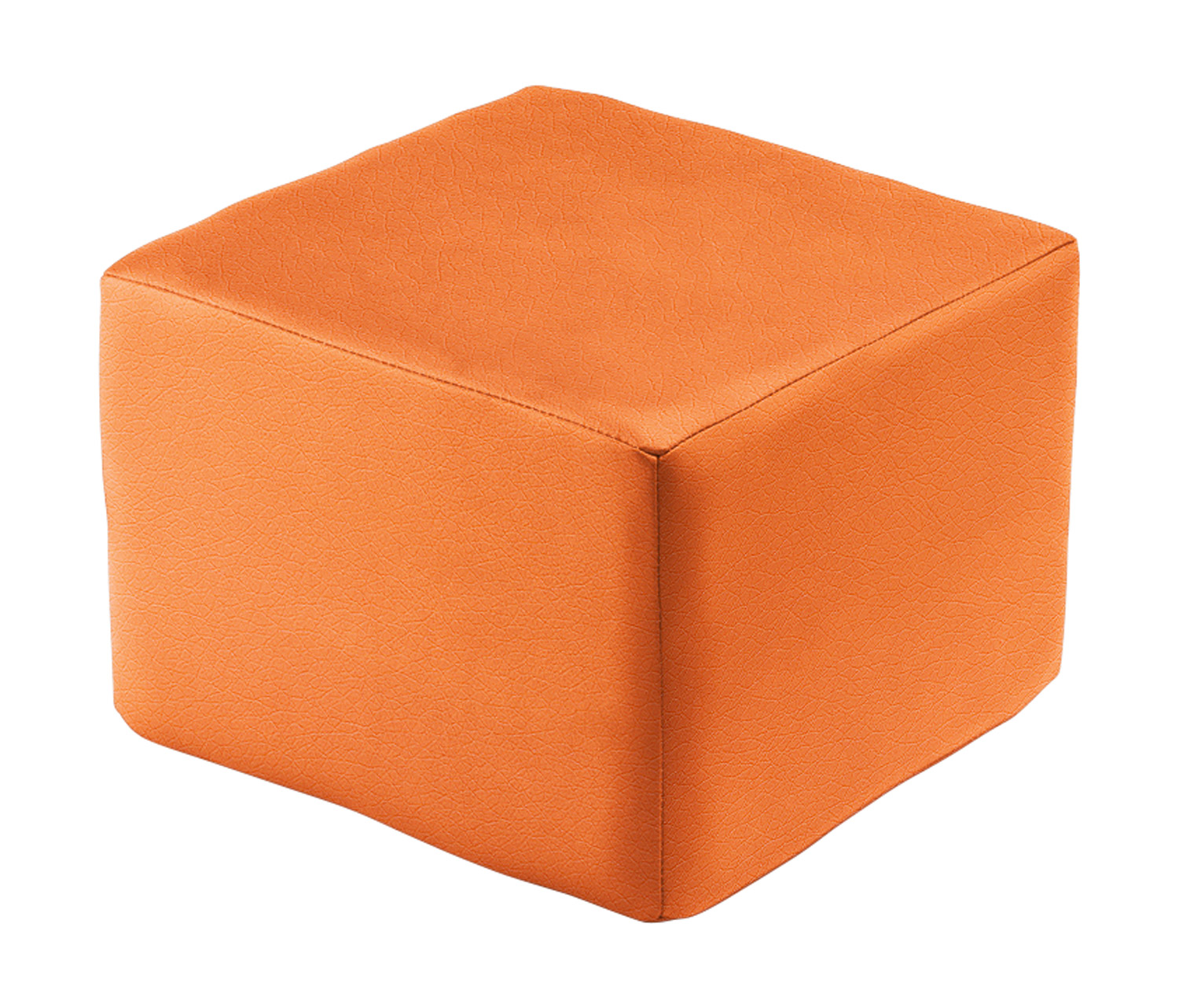 Polsterhocker Quadrat Krippe Softskin orange