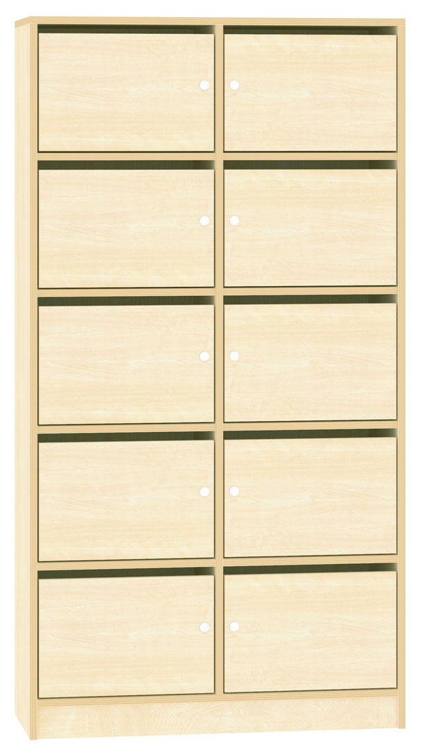 Personalschrank, Breite 100 cm mit 10 Wert- und Postfächern