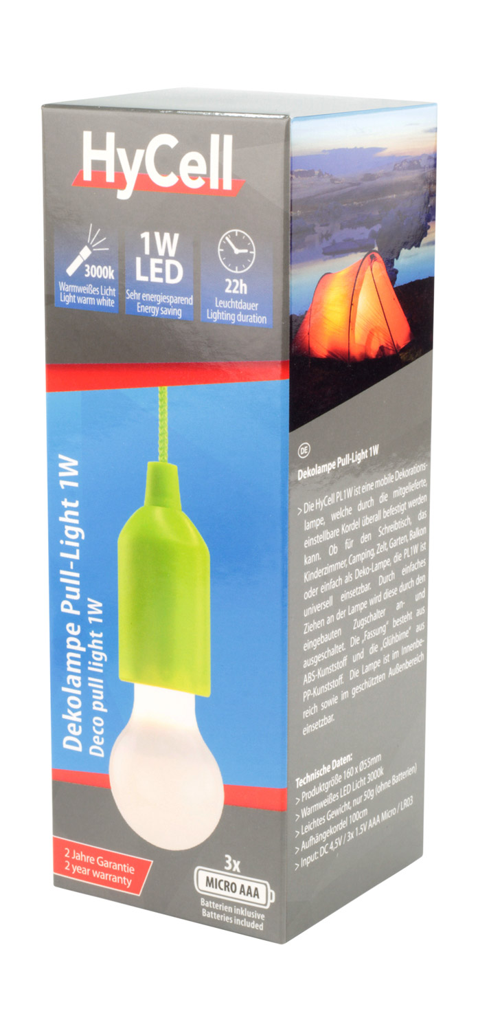 LED Taschenlampe Pull-Light grün