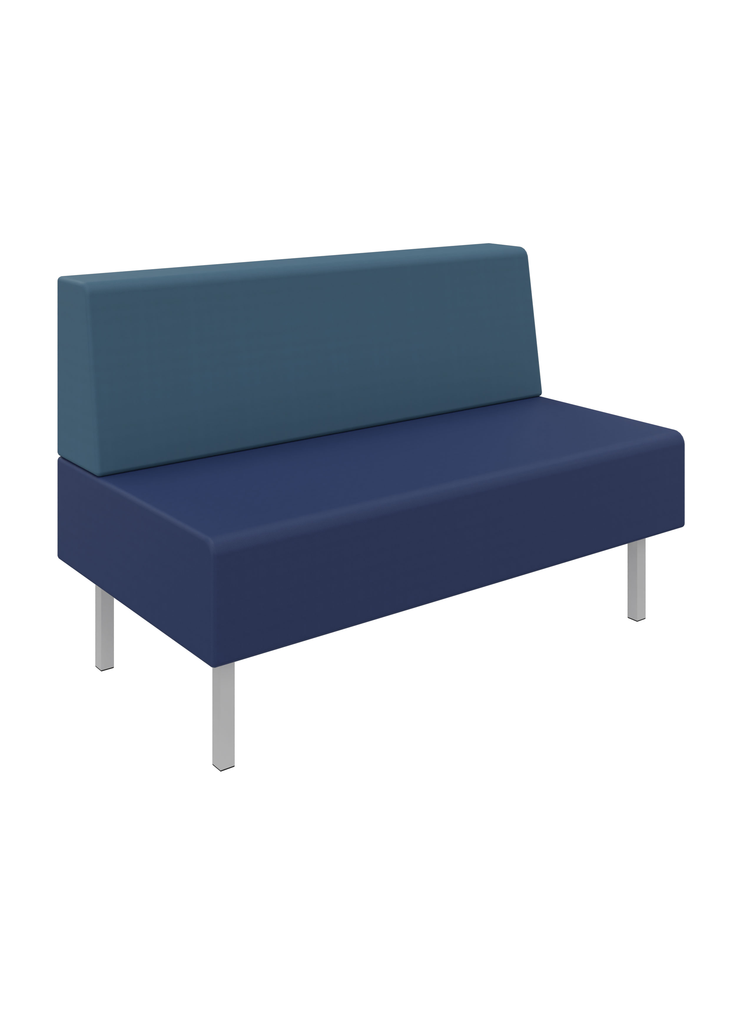 Litti Bank 2-Sitzer SOFTSKIN dunkelblau / petrol