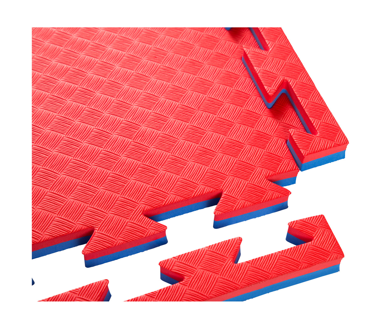 Puzzlematte Fallschutz rot/blau
