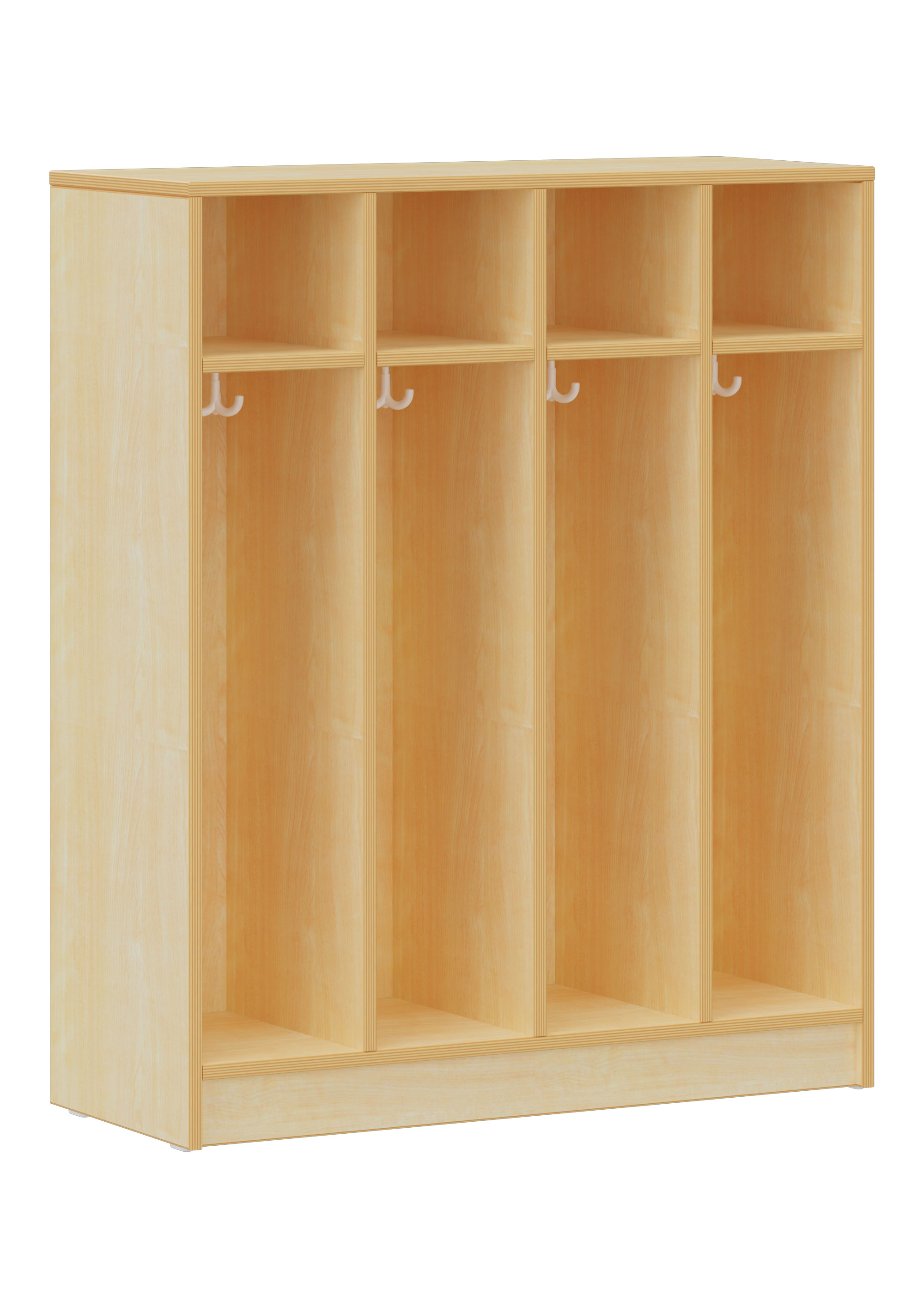 hej Fachgarderobe F mit 22,6 cm Fachbreite Größe 1/3, 4 Fächer