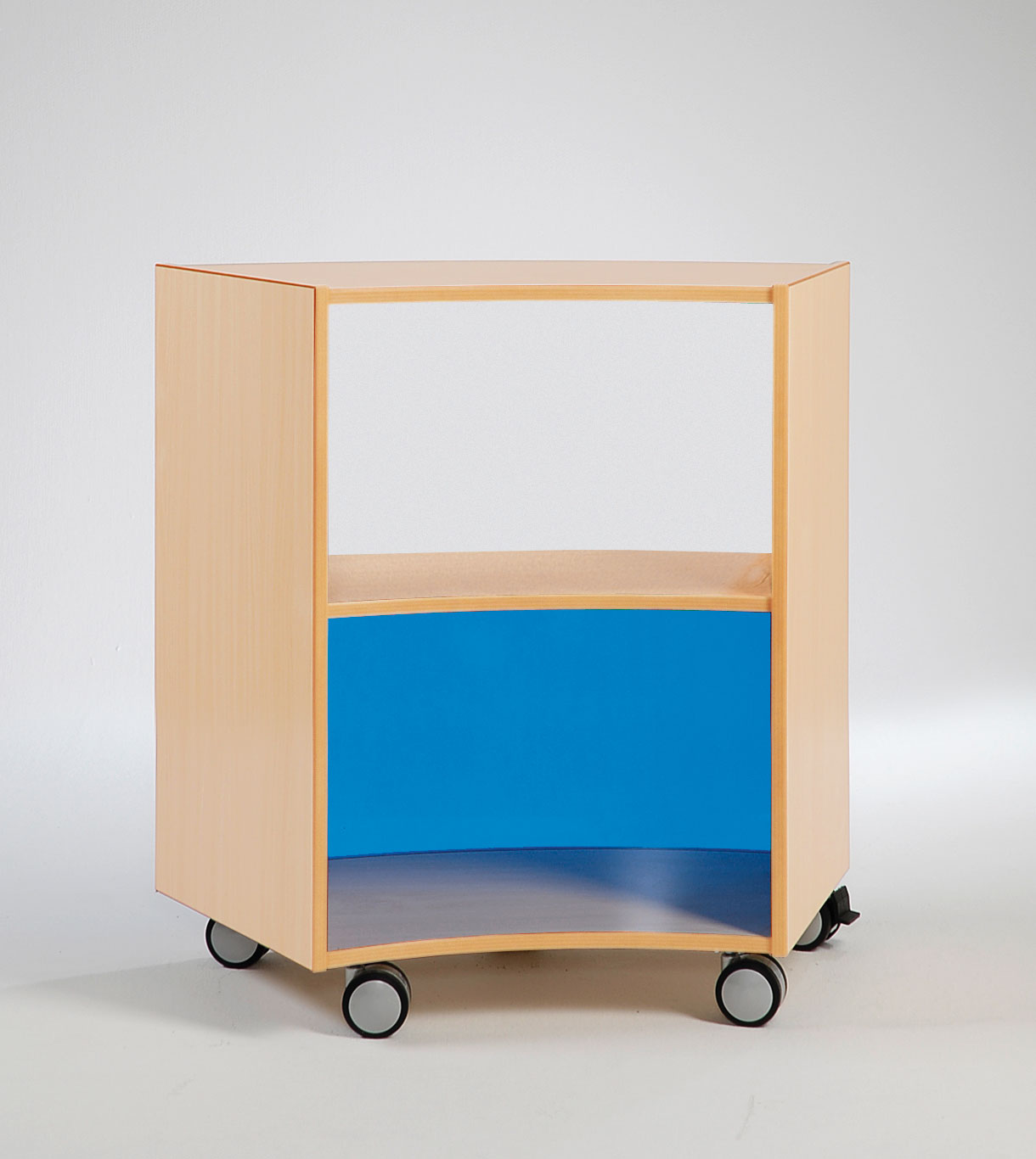 Bogenregal Achtelkreis, Rückwand außen