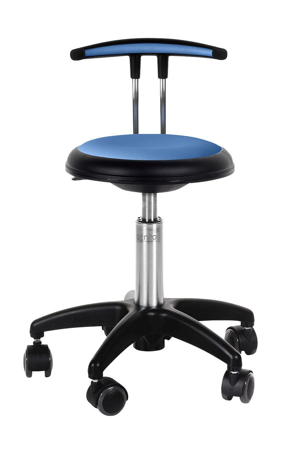 Rollhocker mit Rückenlehne