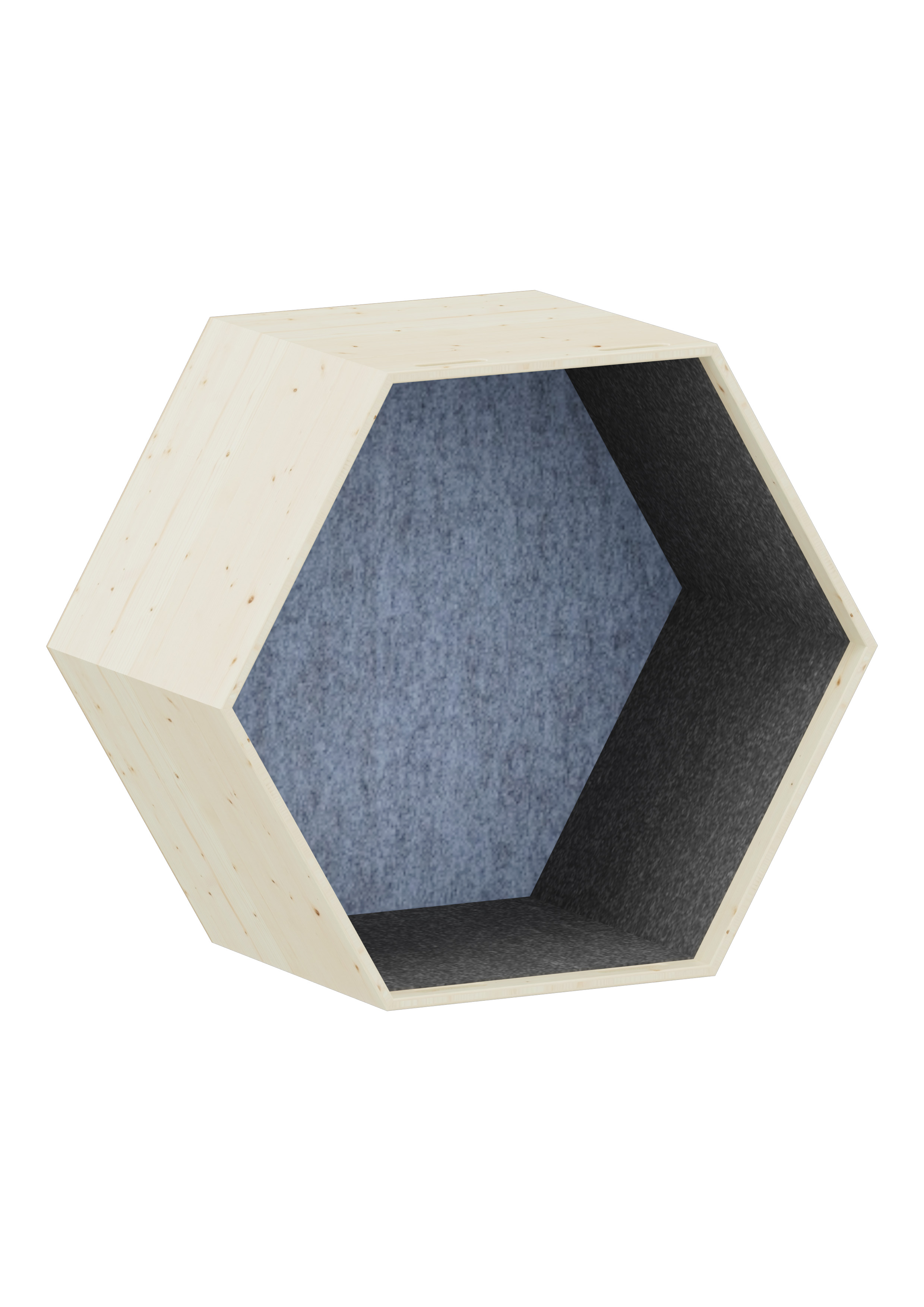 Lernwabe® Flip Ganze Wabe Größe M, Seiten grau, Rückwand hellblau Lernwabe® Flip Ganze Wabe Größe M, Seiten grau, Rückwand hellblau