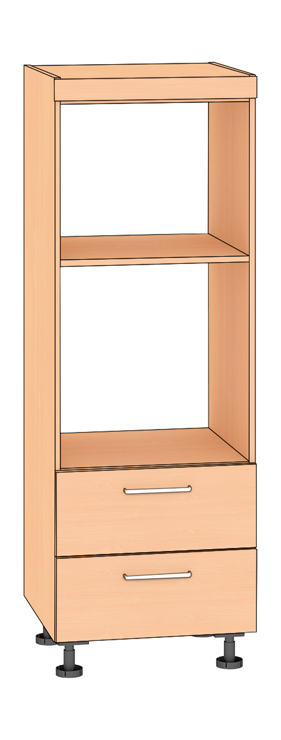 Hochschrank für Kompaktgerät/Backofen, Höhe 175 cm Buche 