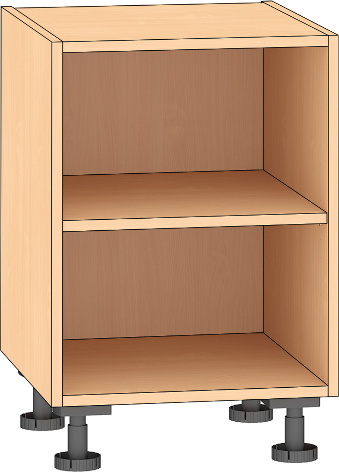 Regal 8, Breite 50 cm, Buche 