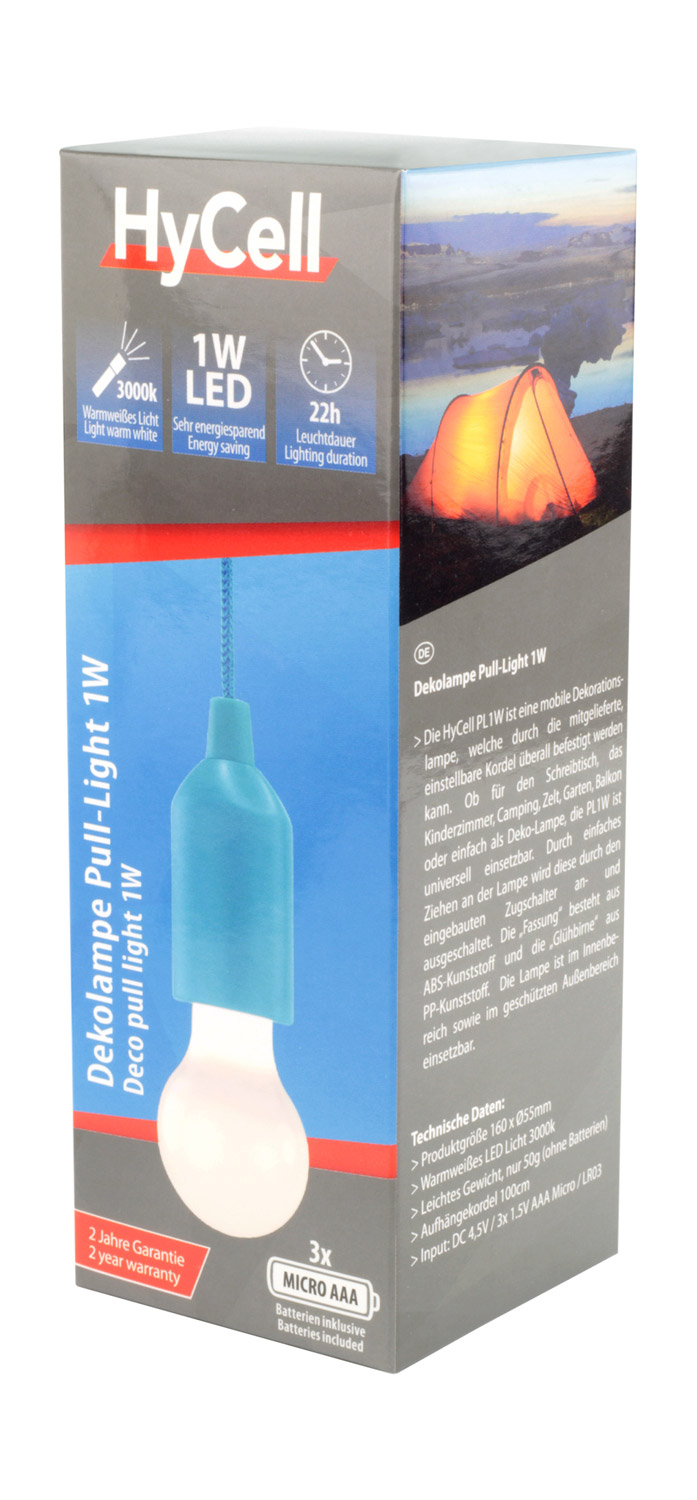 LED Taschenlampe Pull-Light blau