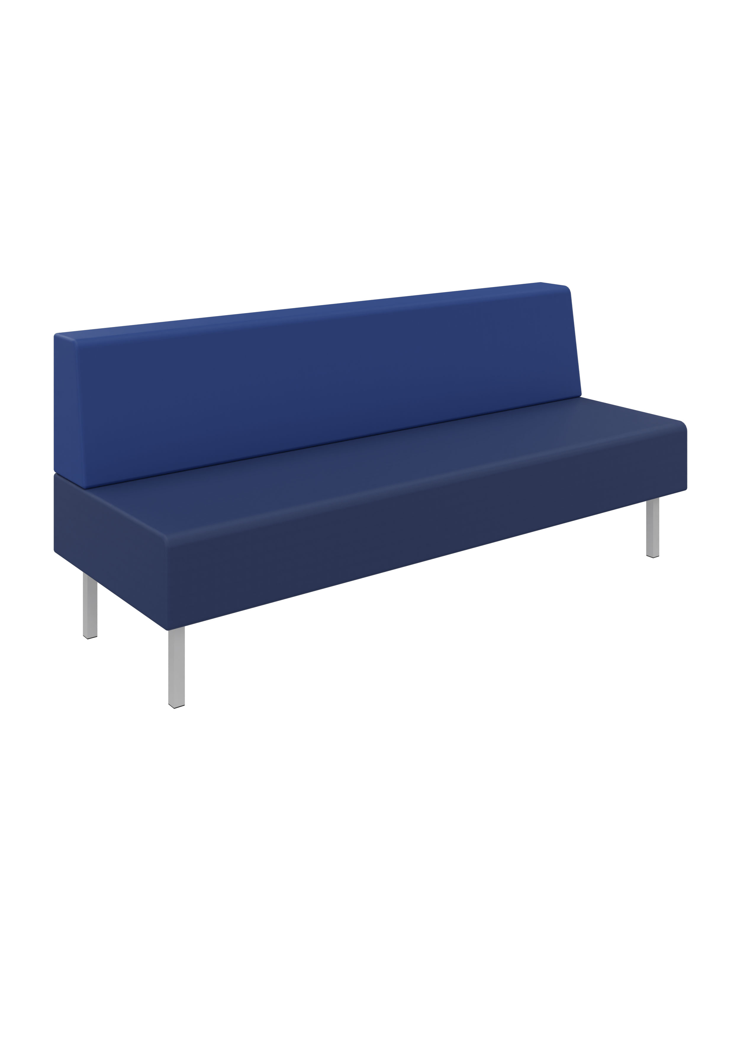 Litti Bank 3-Sitzer SOFTSKIN dunkelblau / royalblau