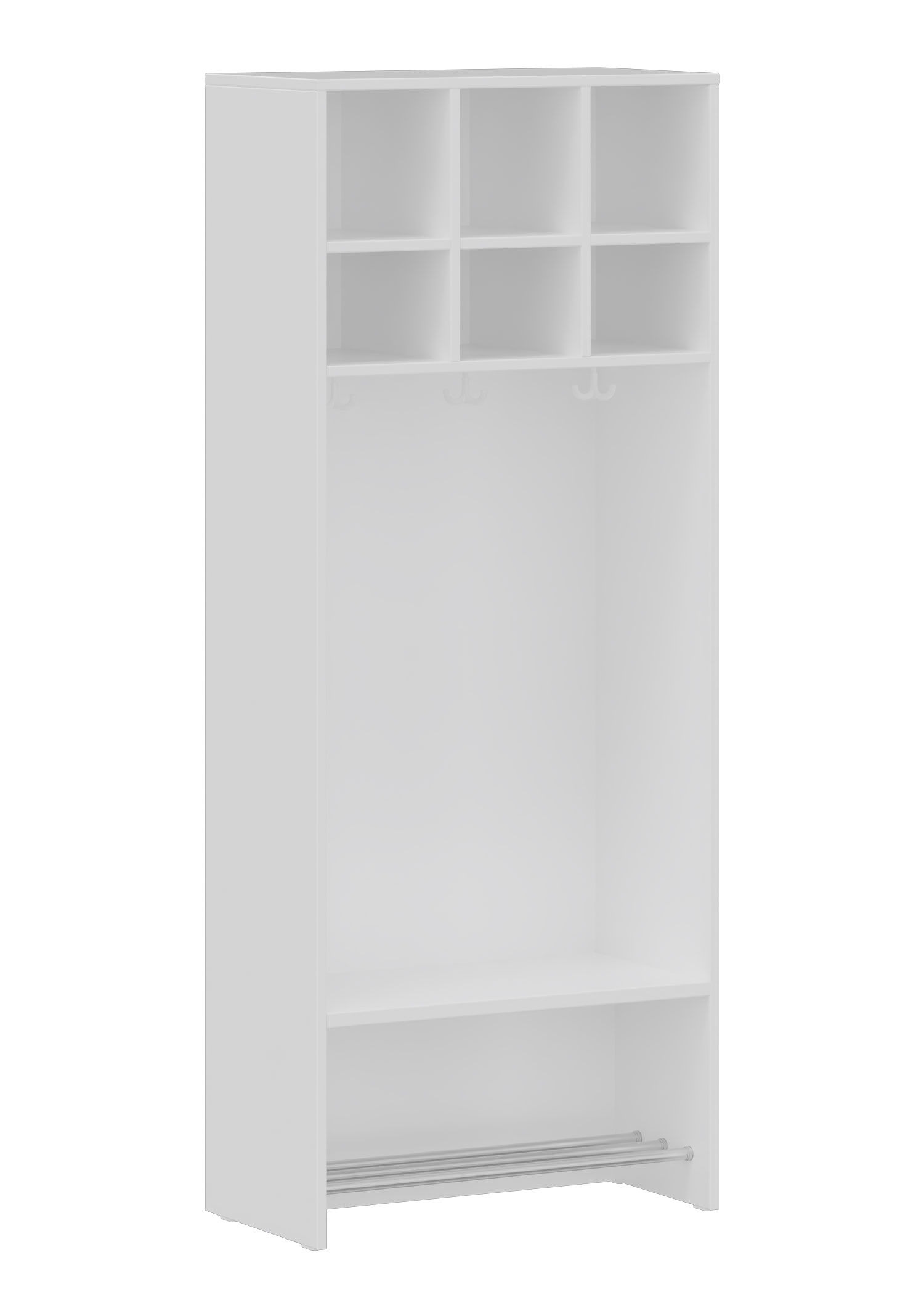 hej Regalgarderobe A mit 22,6 cm Fachbreite Größe 4, 3 Schrankfächer