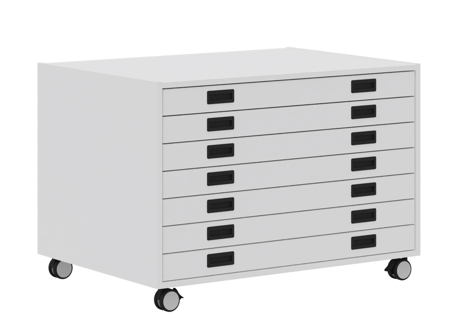 Papierschrank fahrbar, Breite 112 cm