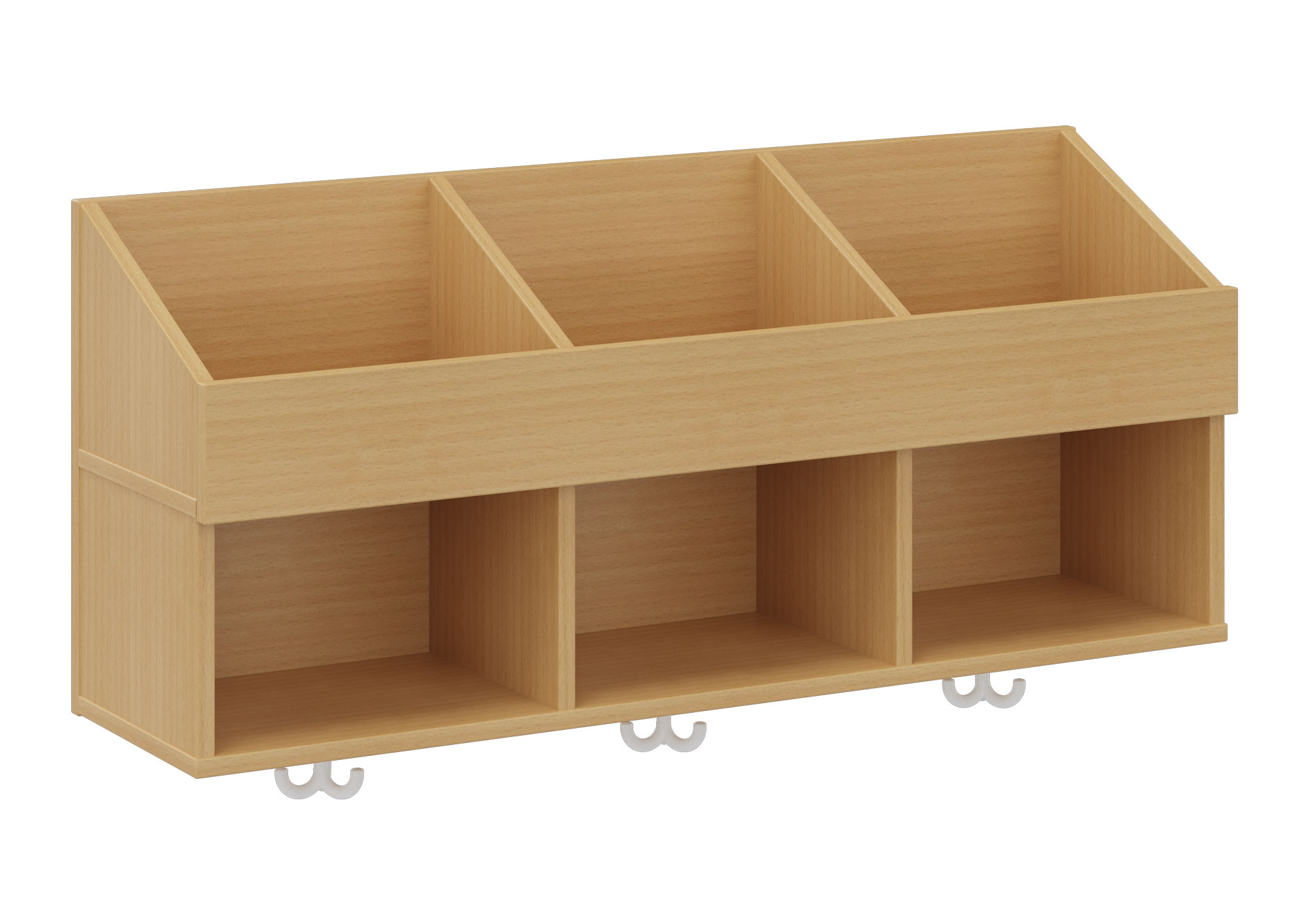 hej Hängegarderobe P mit 31,2 cm Fachbreite, 3 Fächer mit Ablagen