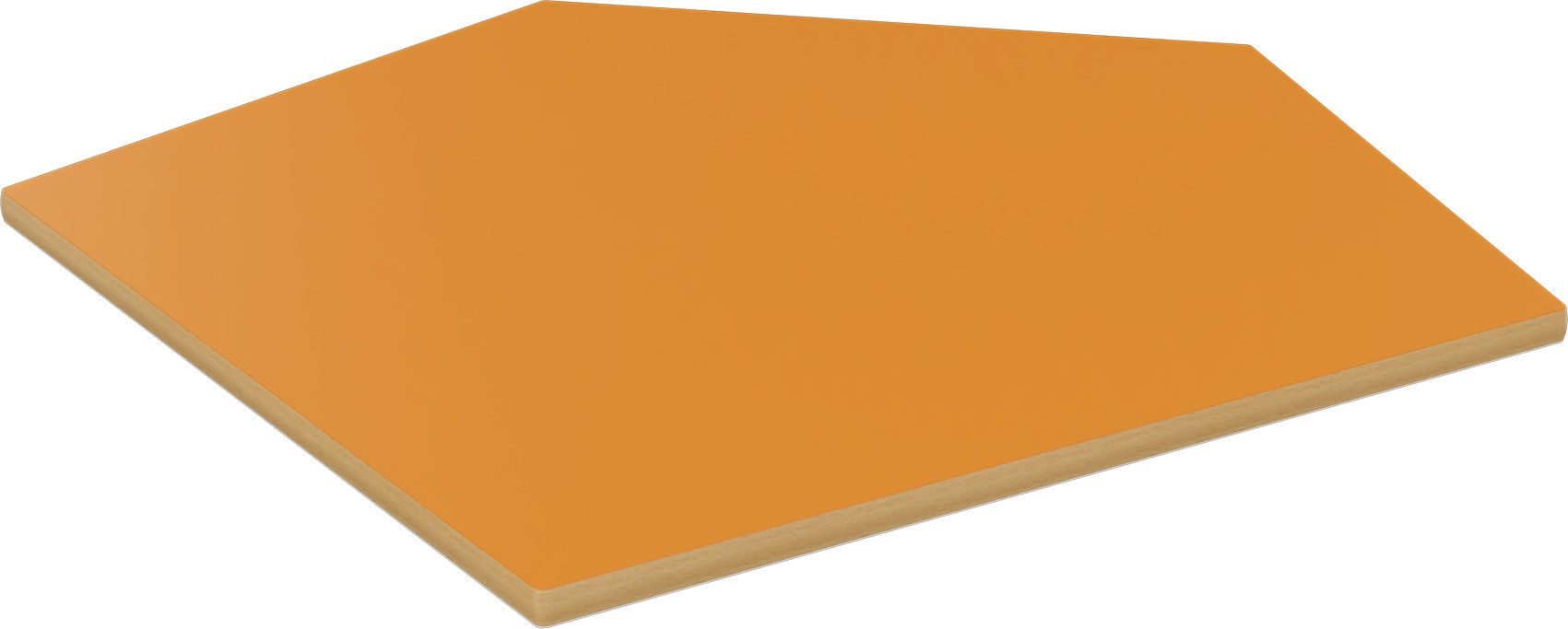 Fünfeck Tischplatte klein orange