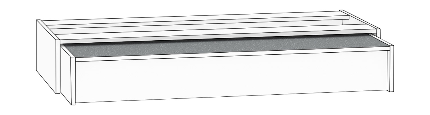 Podest für Unterschränke Hort Breite 150 cm, weiß