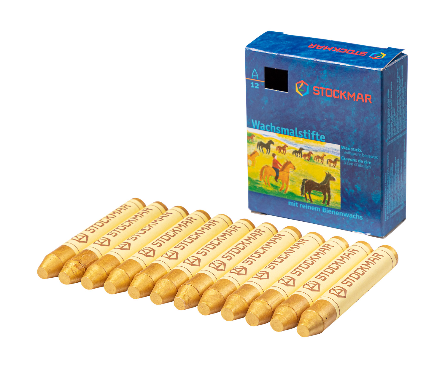 Wachsfarbstifte, Einzelfarben gold