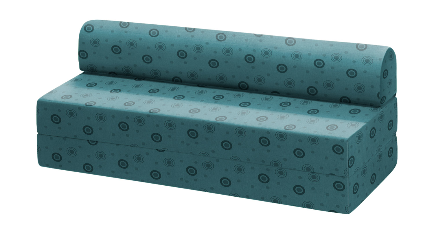 Klapp-Couch Ringel türkis