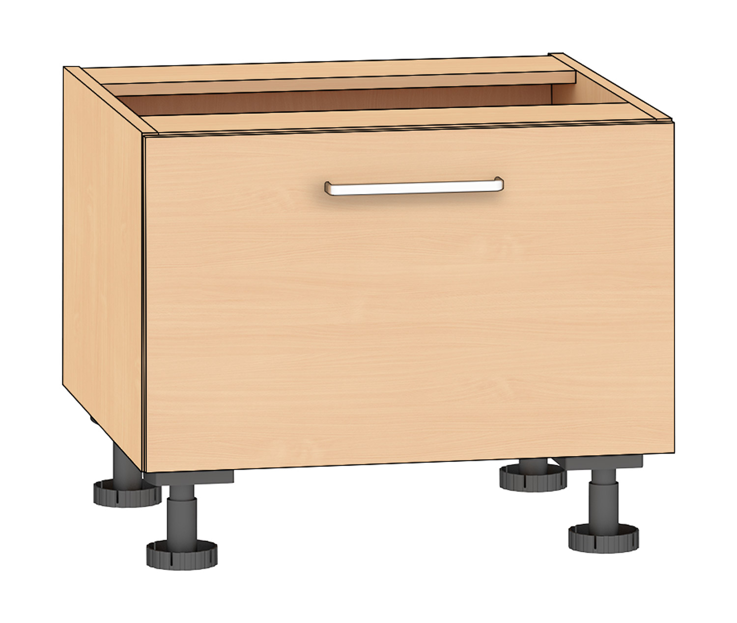 Schubkastenschrank mit 1 Schubkasten, Breite 60 cm