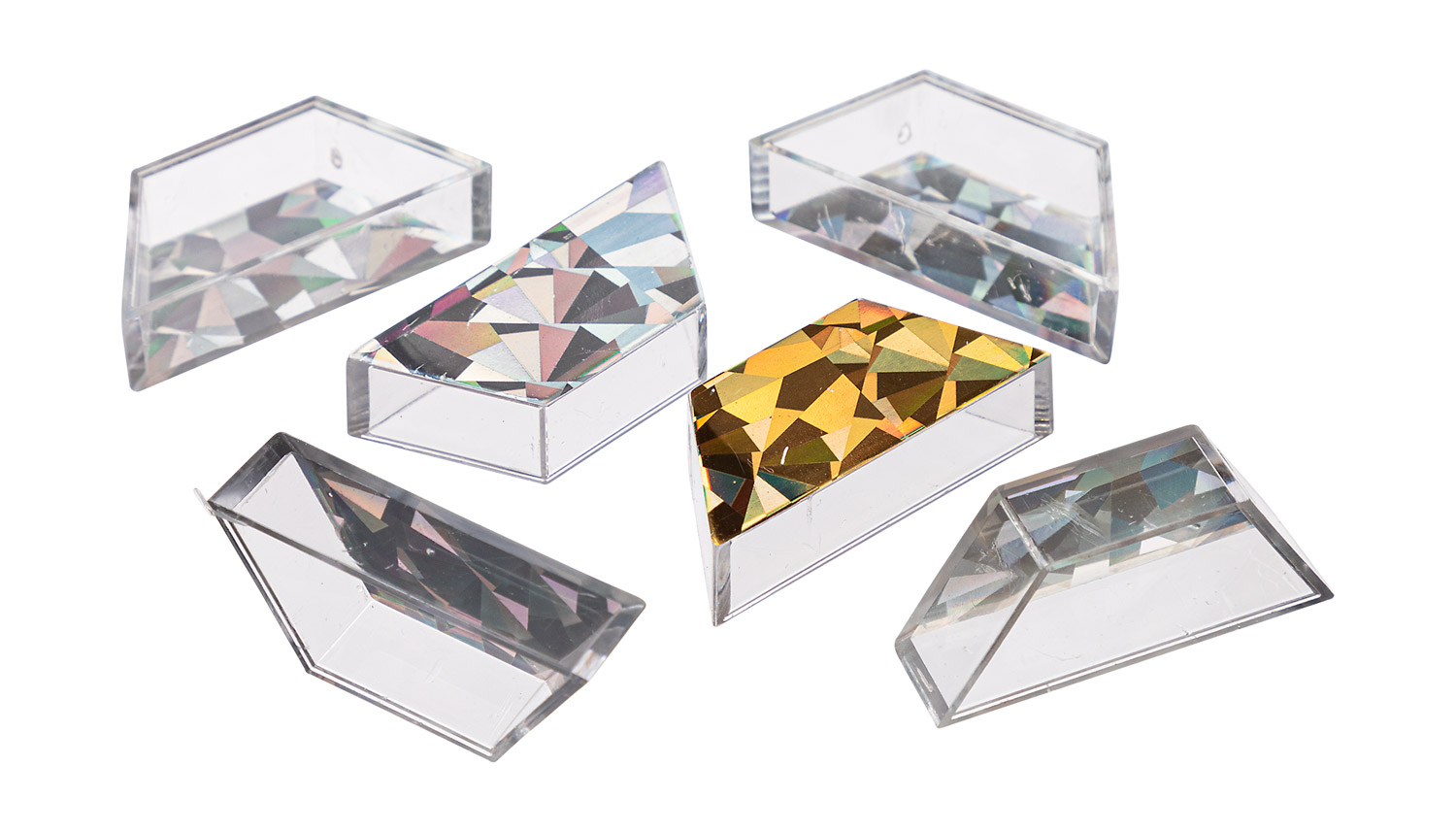 Glitzer Prismo und Trapeze Trapeze gold/silber