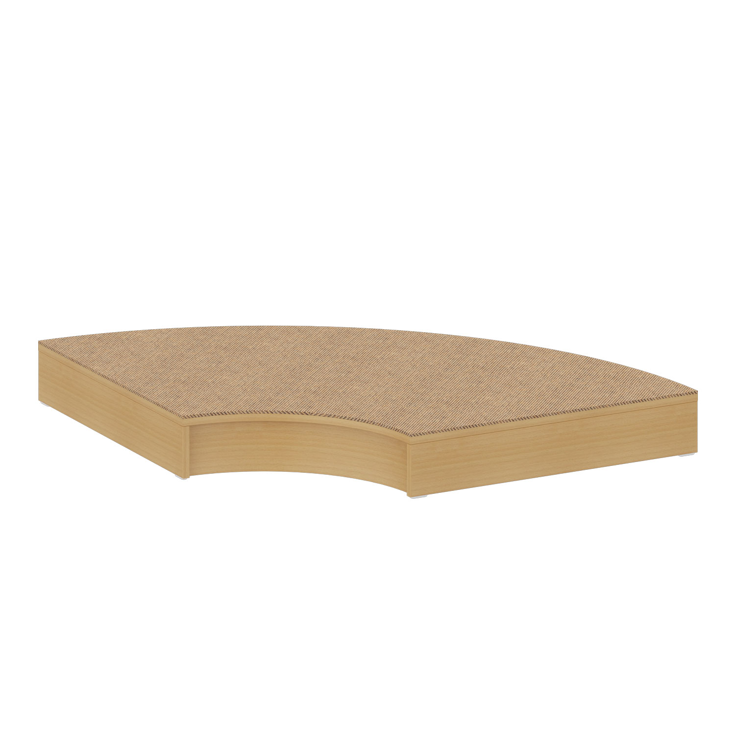 Viertelkreispodest, Rundung außen geschlossen beige
