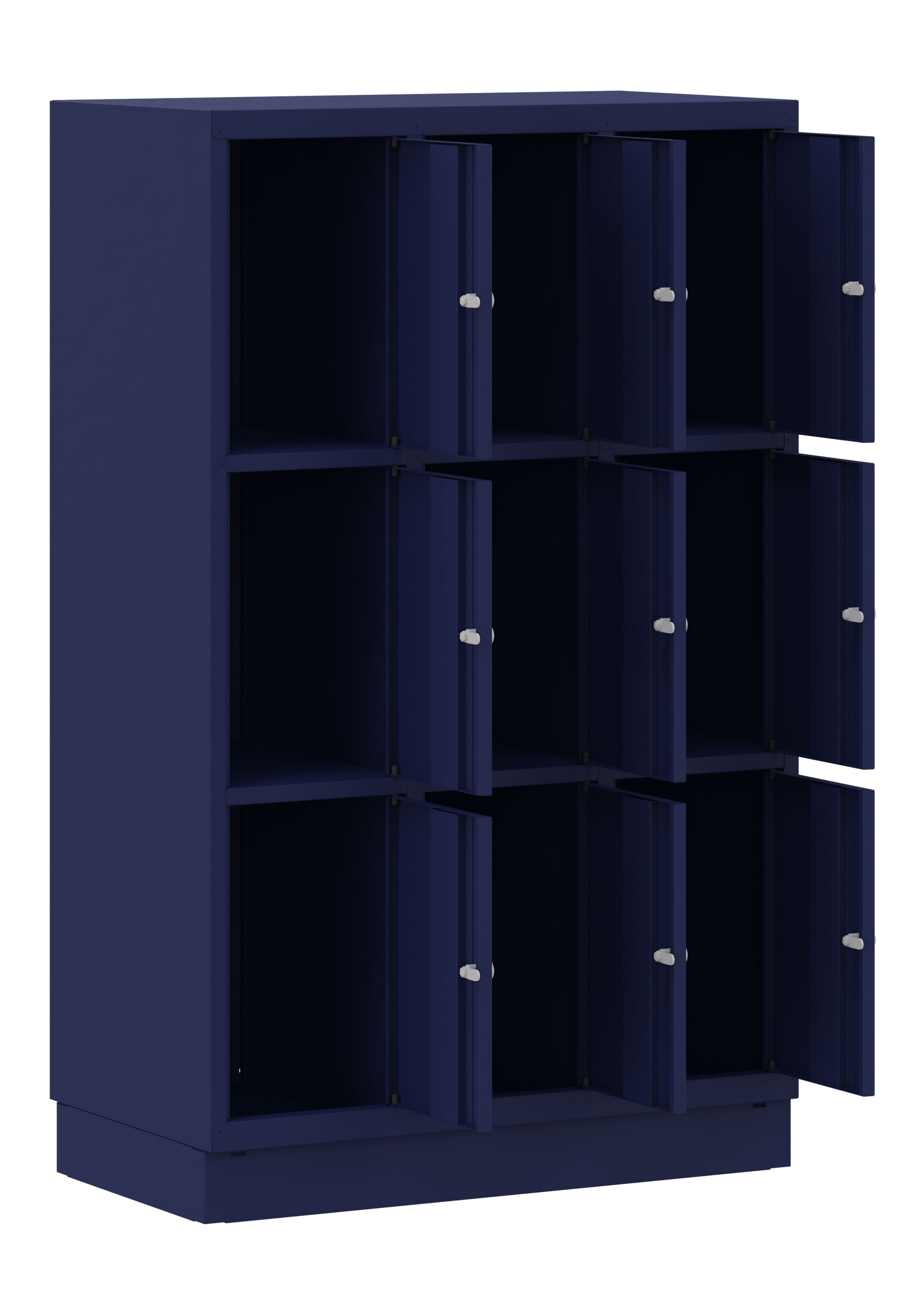 Fächerschrank 3x3 Fächer dunkelblau