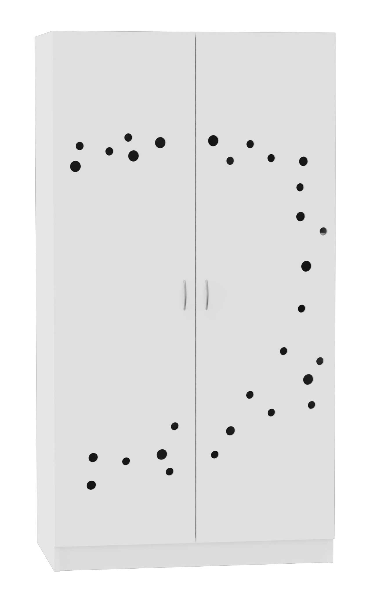 Liegepolster- und Deckenschrank für 6 Polster mit Türen, weiß Dekor