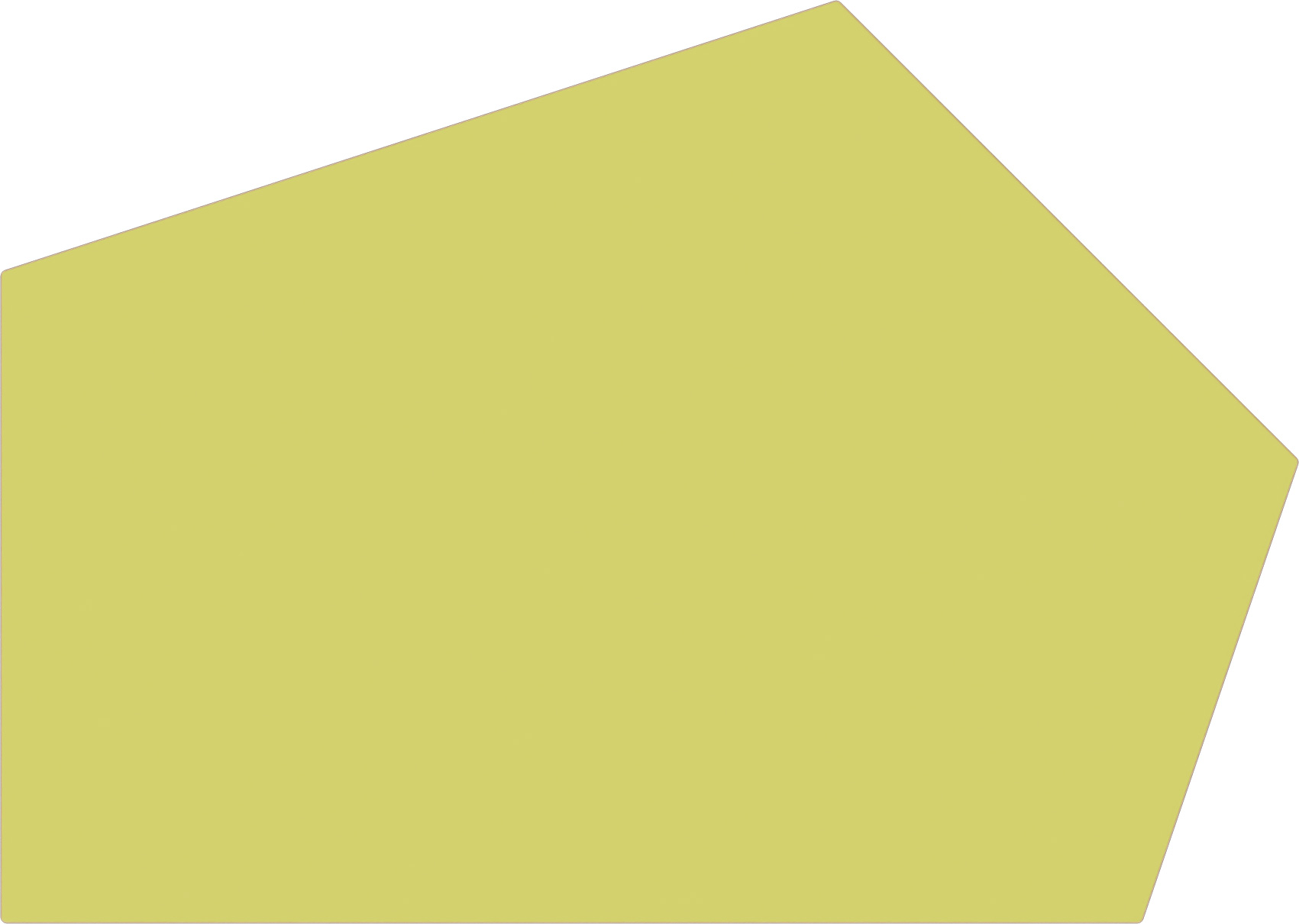 Fünfeck Tischplatte groß hellgrün