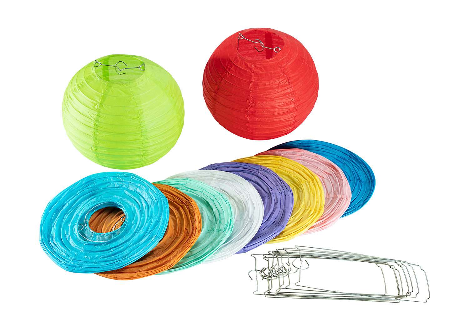 Papierlampions bunt Papierlampions bunt