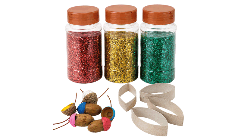 Diese Bastelmaterialen benötigst du für unsere Bastelanleitung "Glitzerblumen".