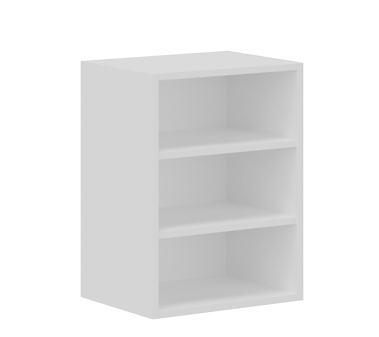 Halbregal als Aufsatzregal mit Fachböden, Breite 51 cm