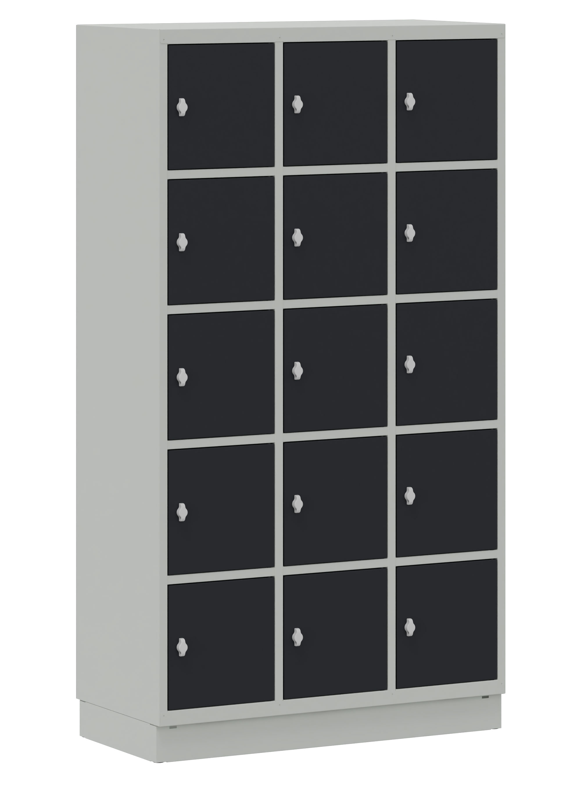 Schultaschenschrank 3x5 Fächer anthrazit/ grau