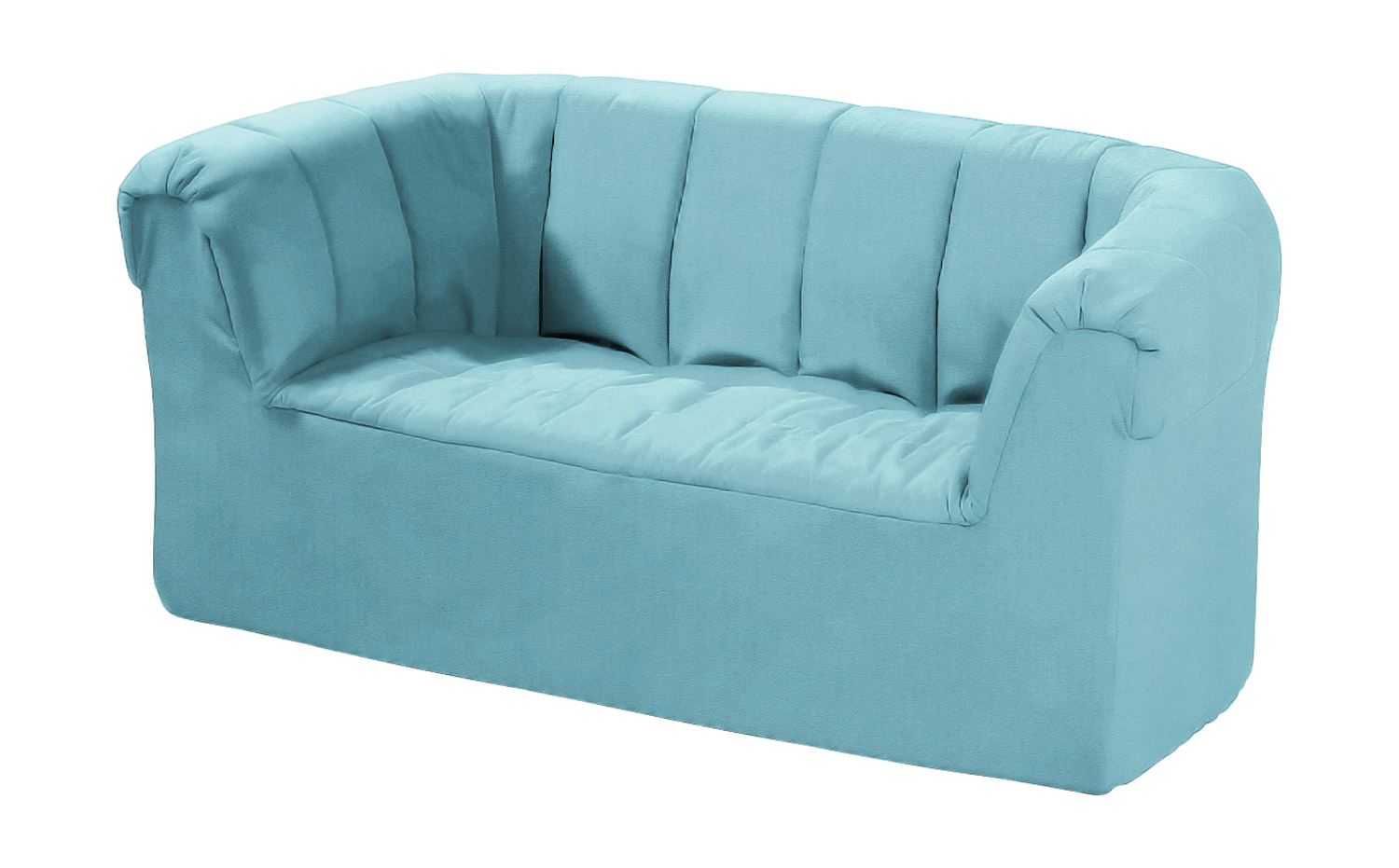 Zweisitzer Sofa Softskin eisblau
