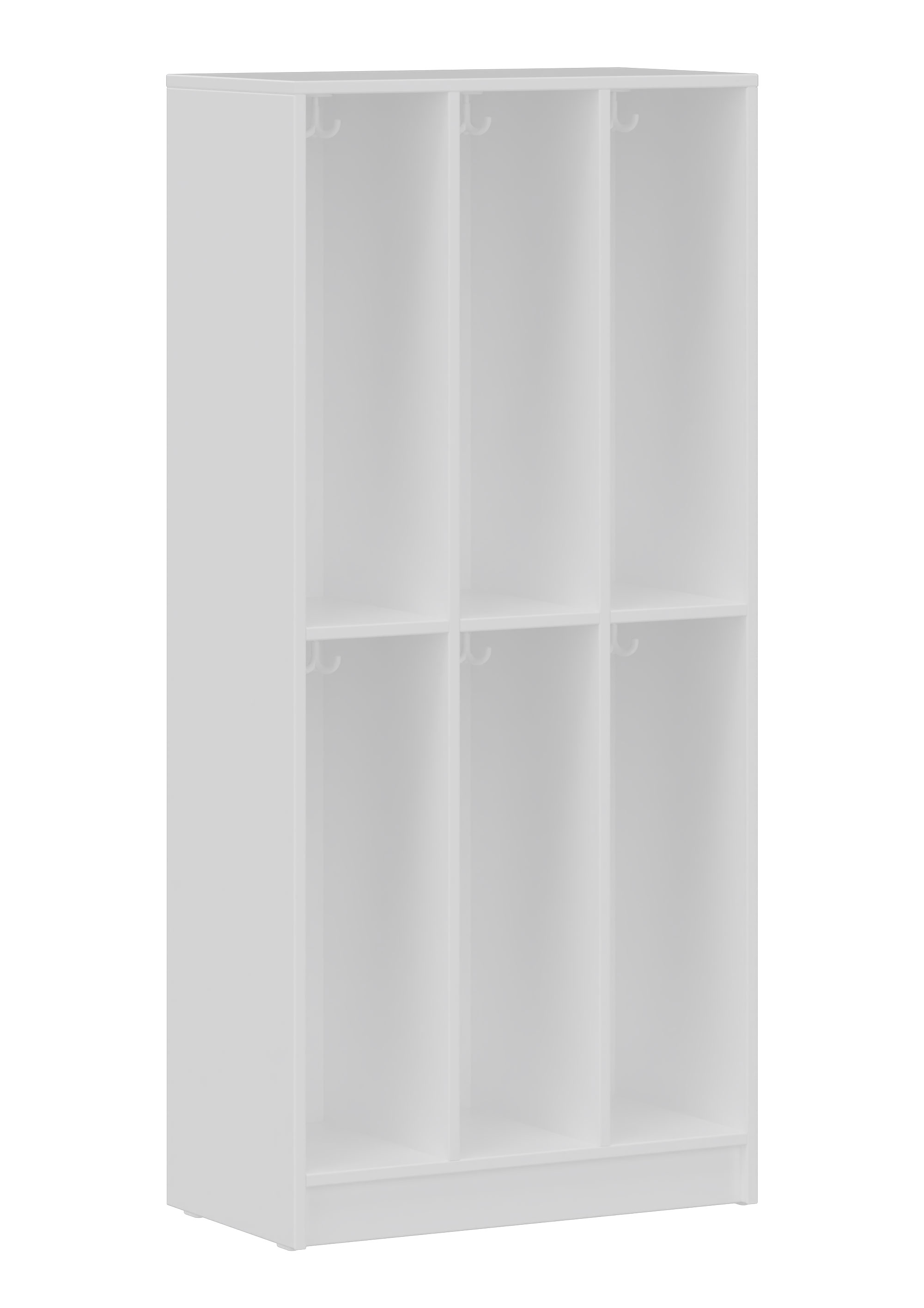 hej Fachgarderobe F mit 22,6 cm Fachbreite Größe 4/5, 6 Fächer