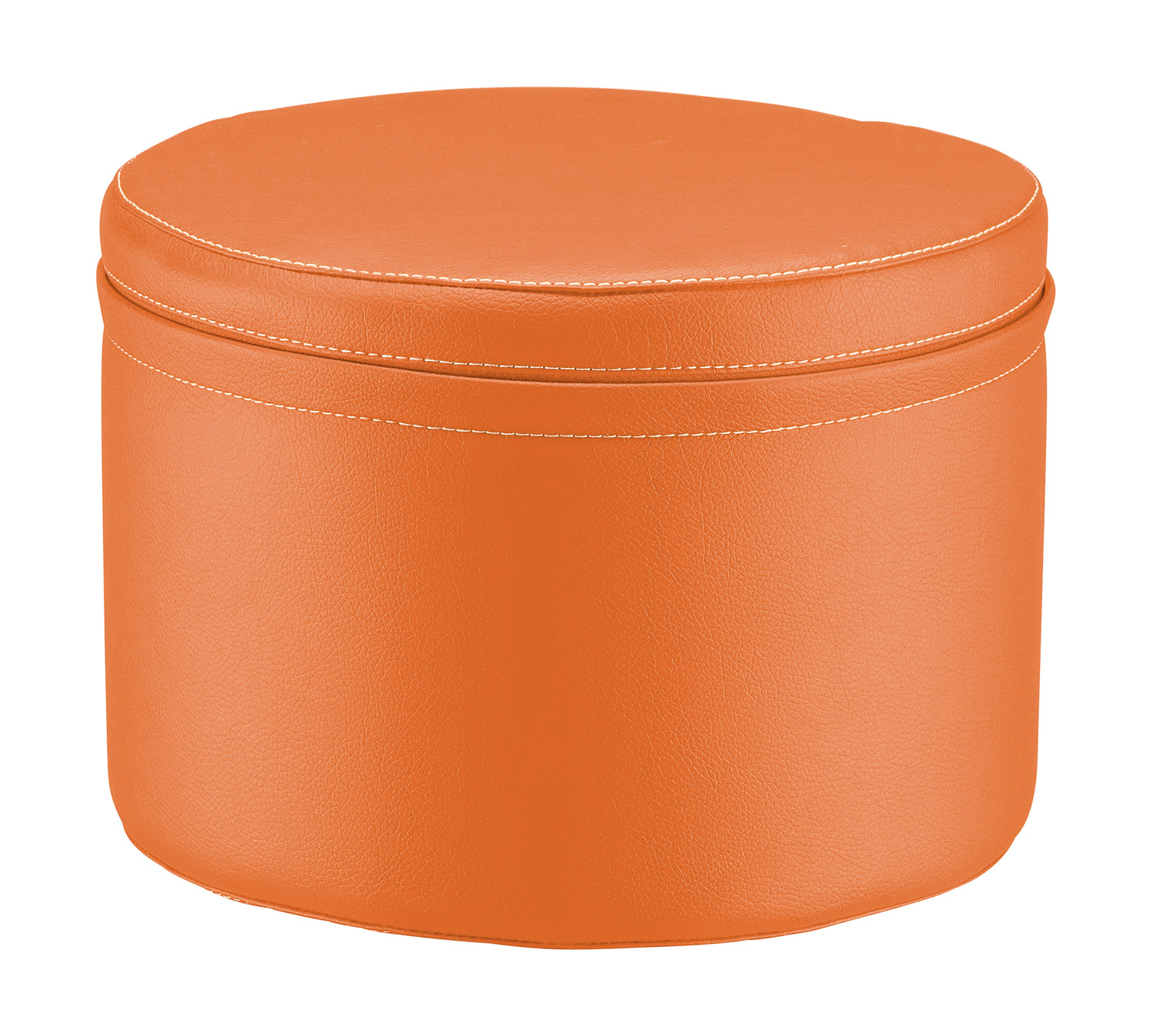 Polsterhocker rund Krippe Softskin orange