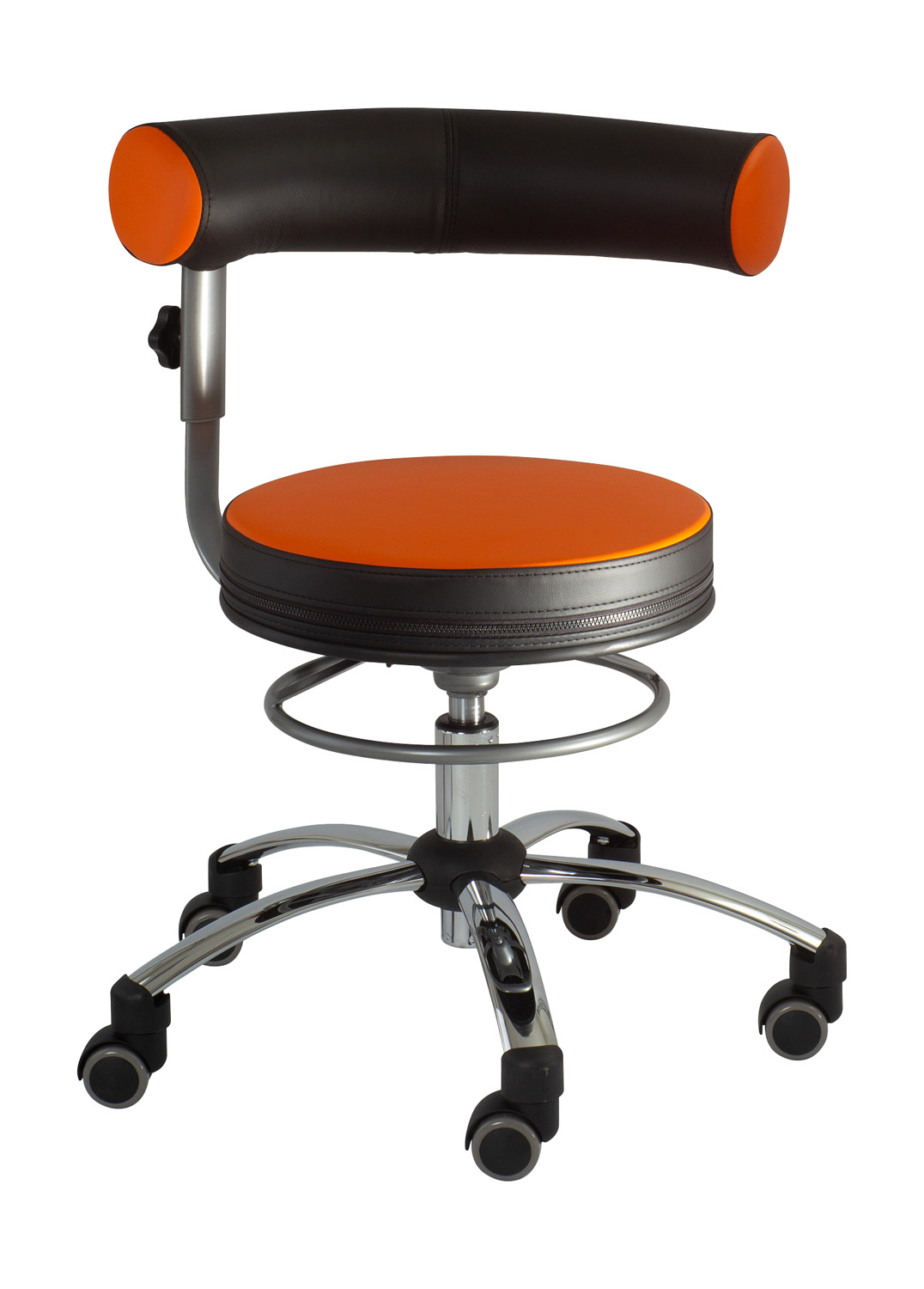 Sanus® Lehne höhenverstellbar Sitzhöhe 46 - 54 cm orange/schwarz