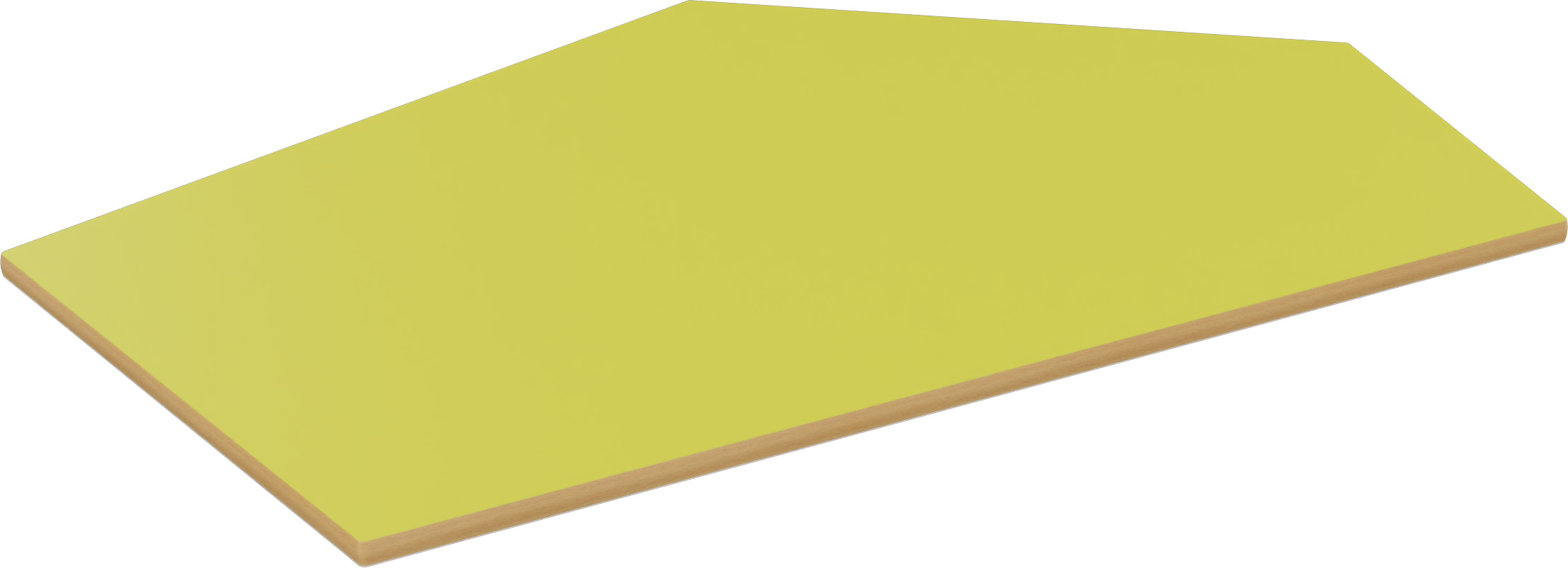 Fünfeck Tischplatte groß hellgrün