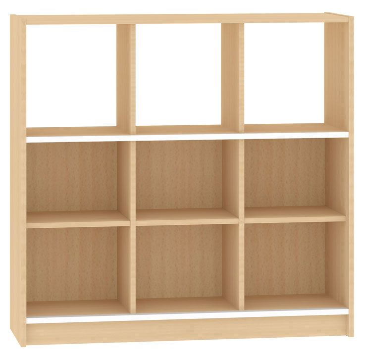 Raumteilregal für Schiebetür, Breite 125 cm