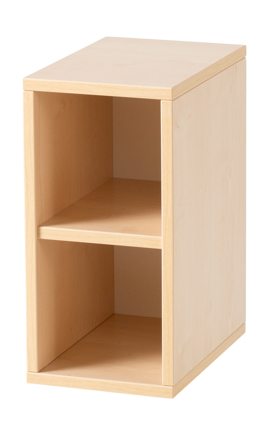 Schmaler Unterschrank, offen Ahorn Dekor Schmaler Unterschrank, offen Ahorn Dekor