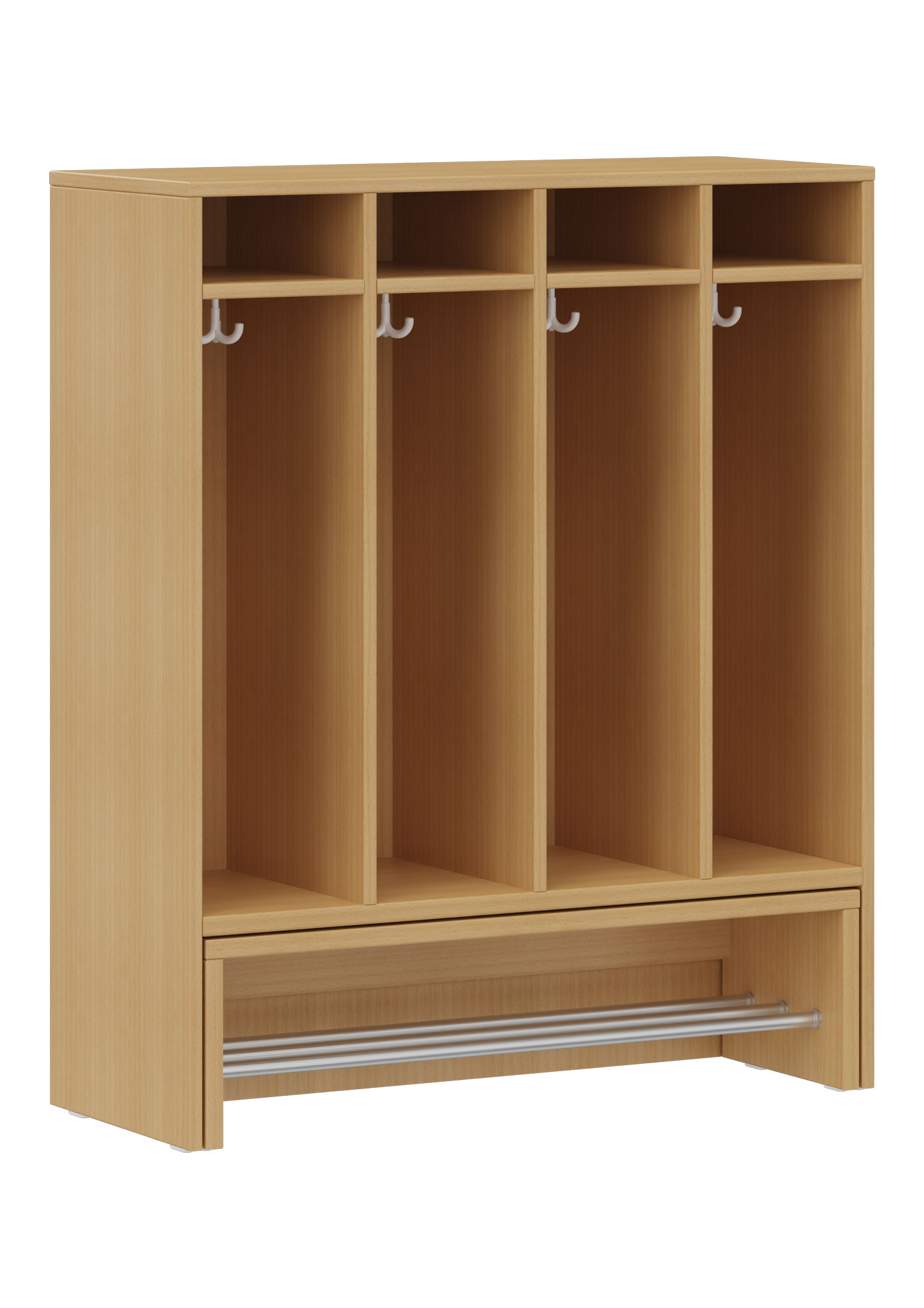 hej Garderobe mit Ausziehbank B mit 22,6 cm Fachbreite Größe 1, 4 Schrankfächer hej Garderobe mit Ausziehbank B mit 22,6 cm Fachbreite Größe 1, 4 Schrankfächer