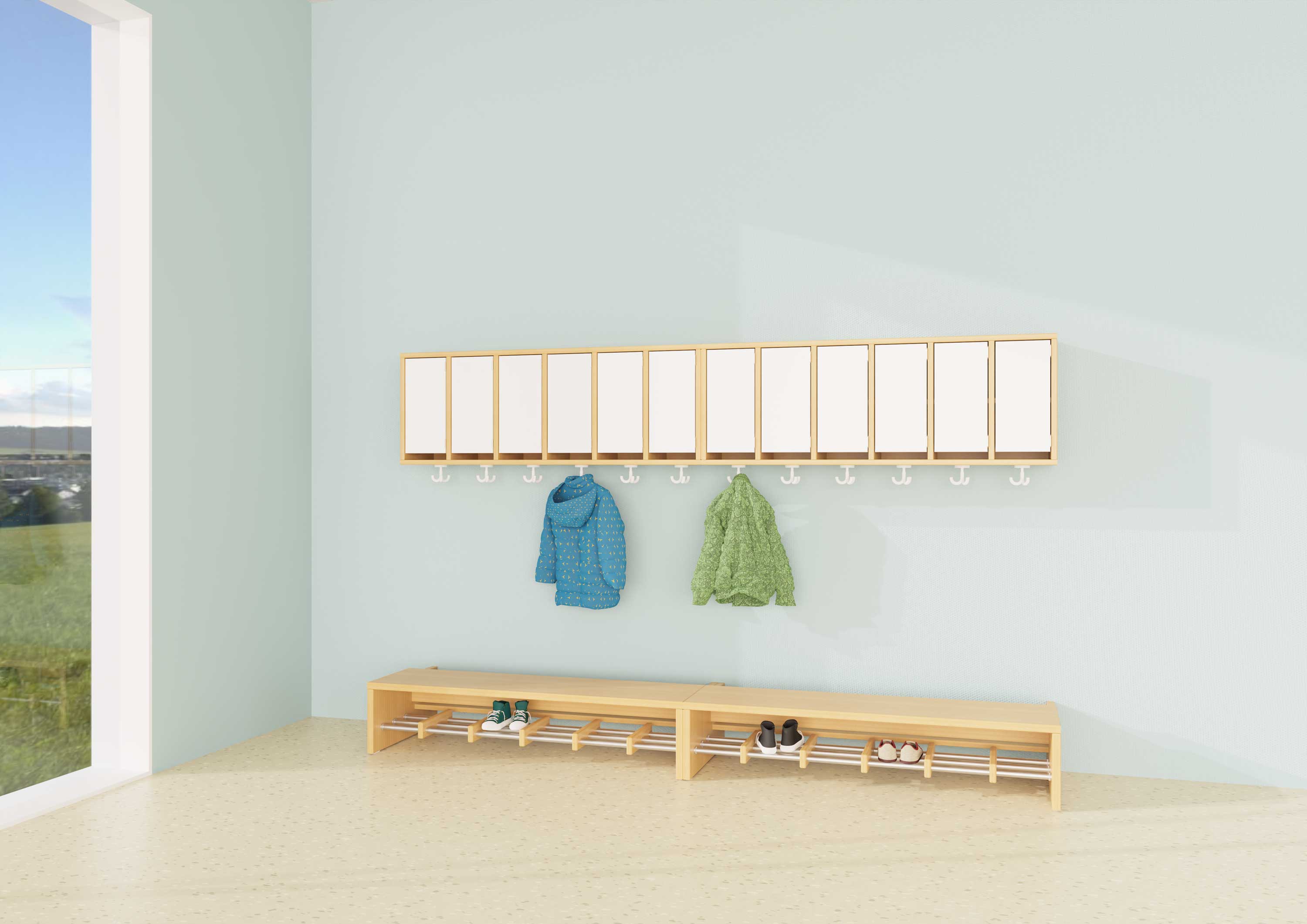 hej Hängegarderobe M mit 18,1 cm Fachbreite, 6 Doppelfächer