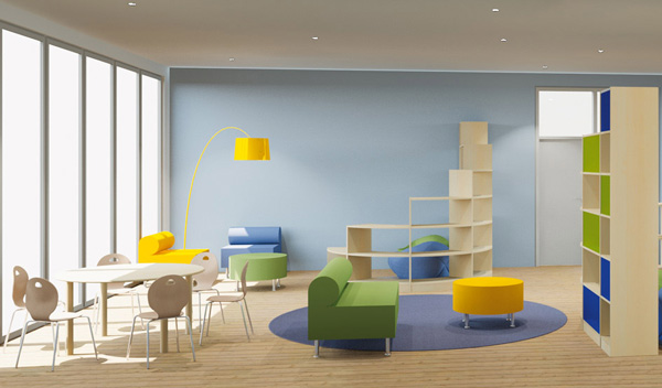 Schulraums Planbild eines Schulraums