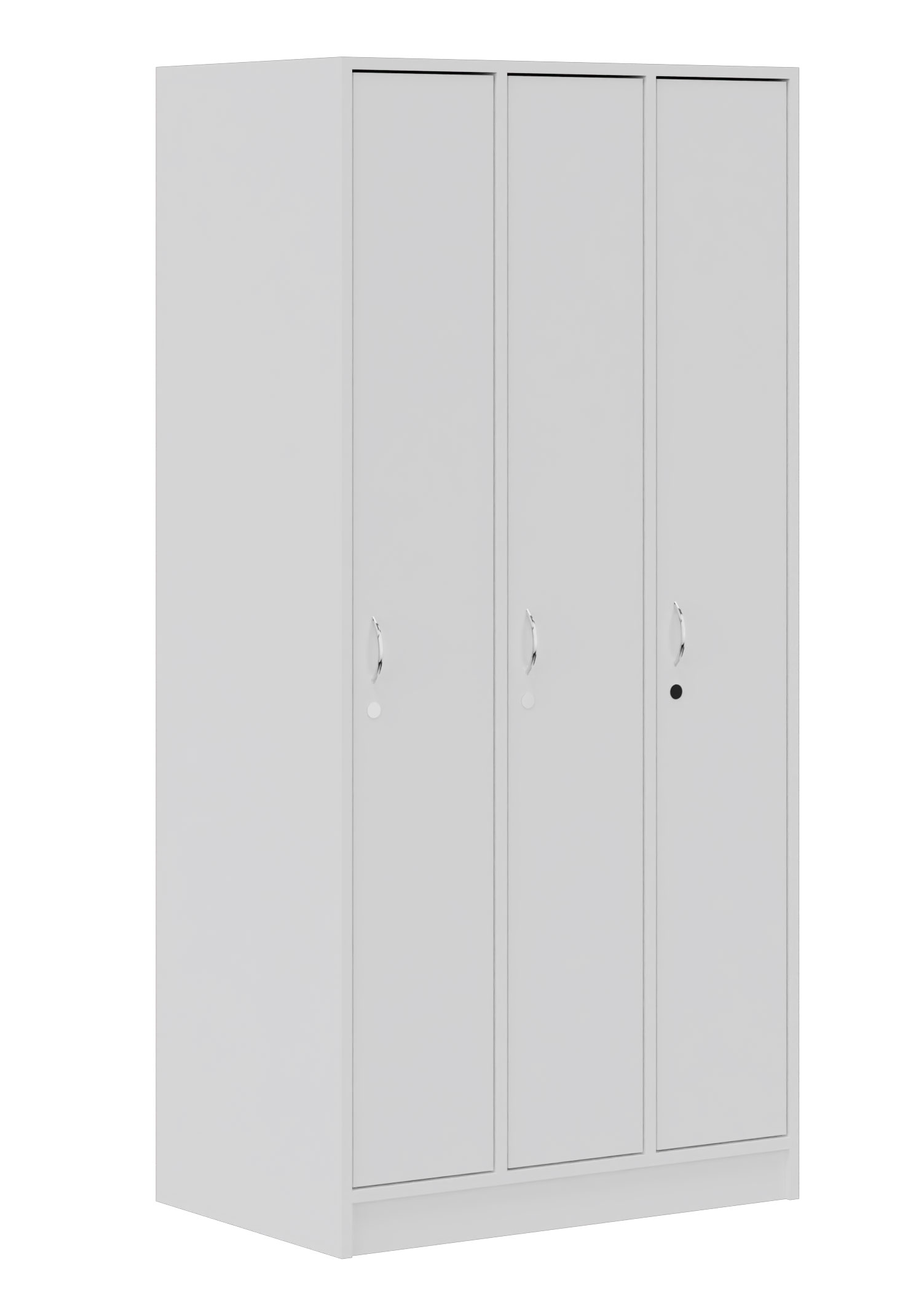 Garderobenschrank mit 3 Türen, Breite 90 cm