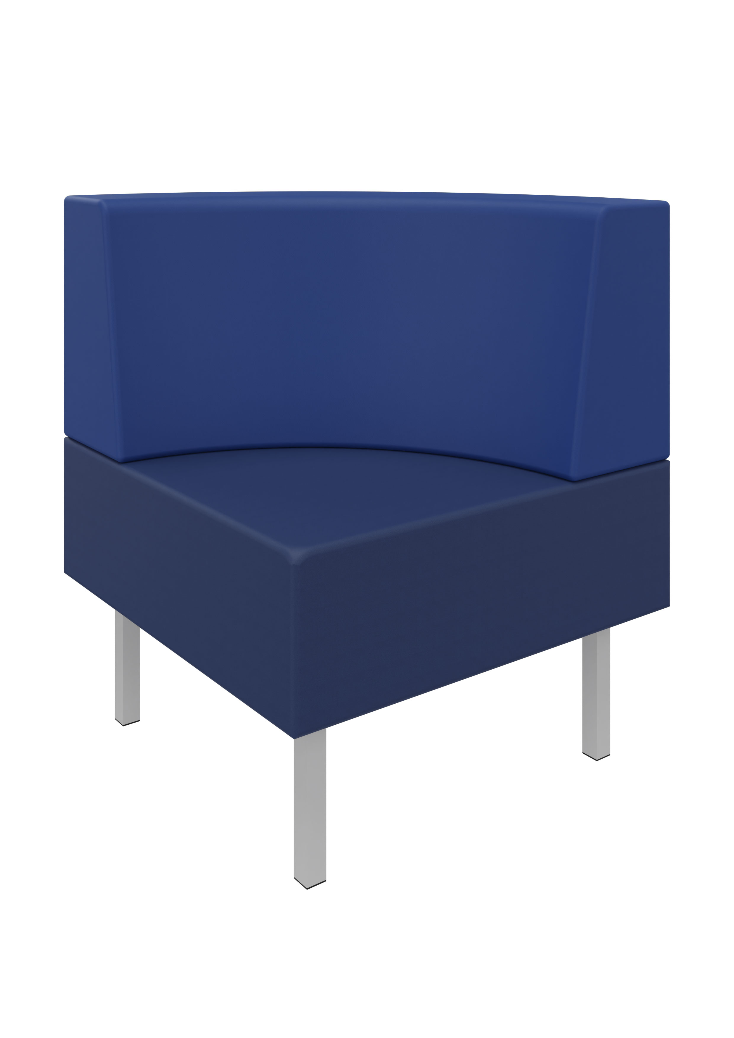 Litti Viertelkreis Inneneck SOFTSKIN dunkelblau / royalblau