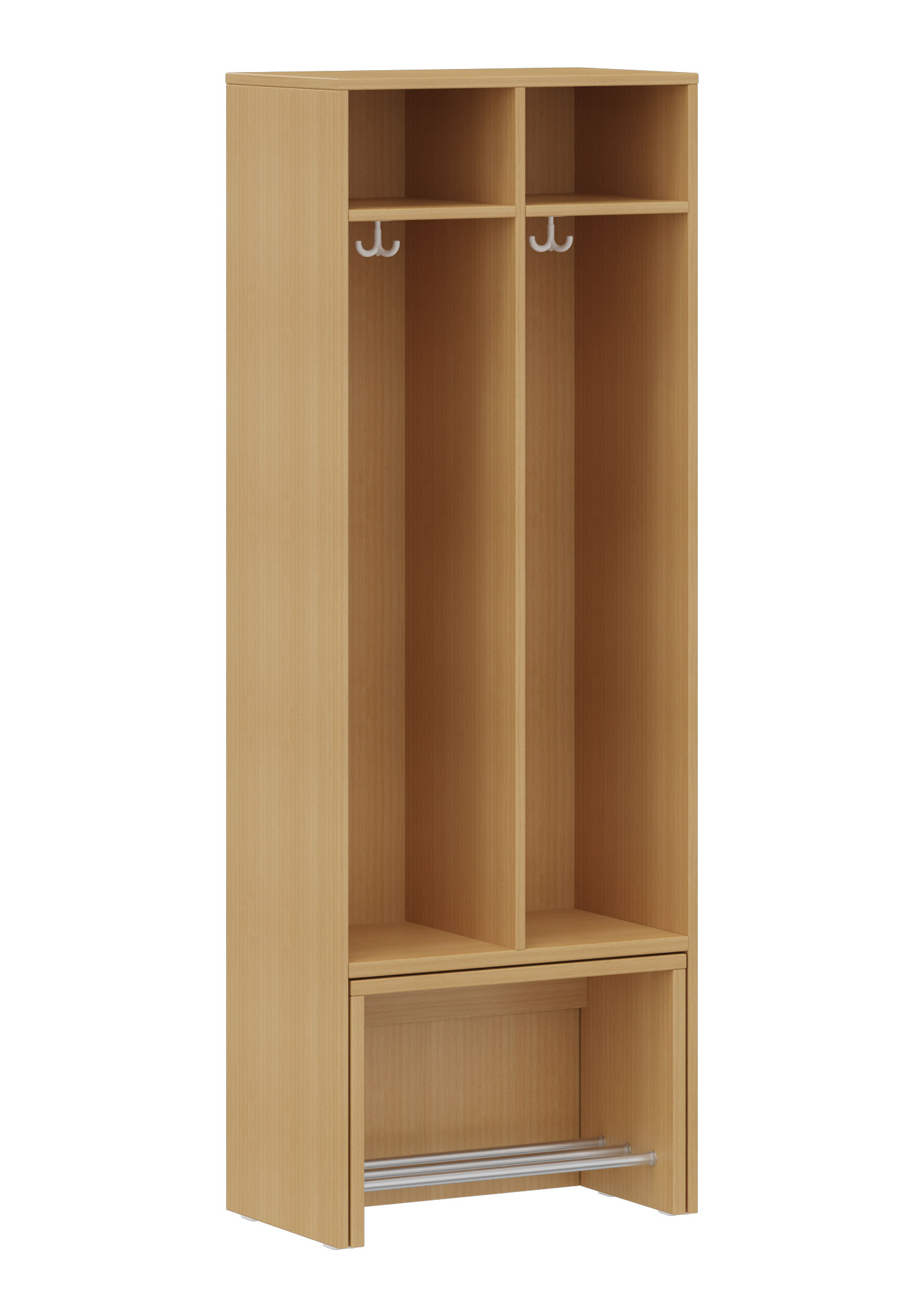 hej Garderobe mit Ausziehbank B mit 30,8 cm Fachbreite Größe 5, 2 Schrankfächer