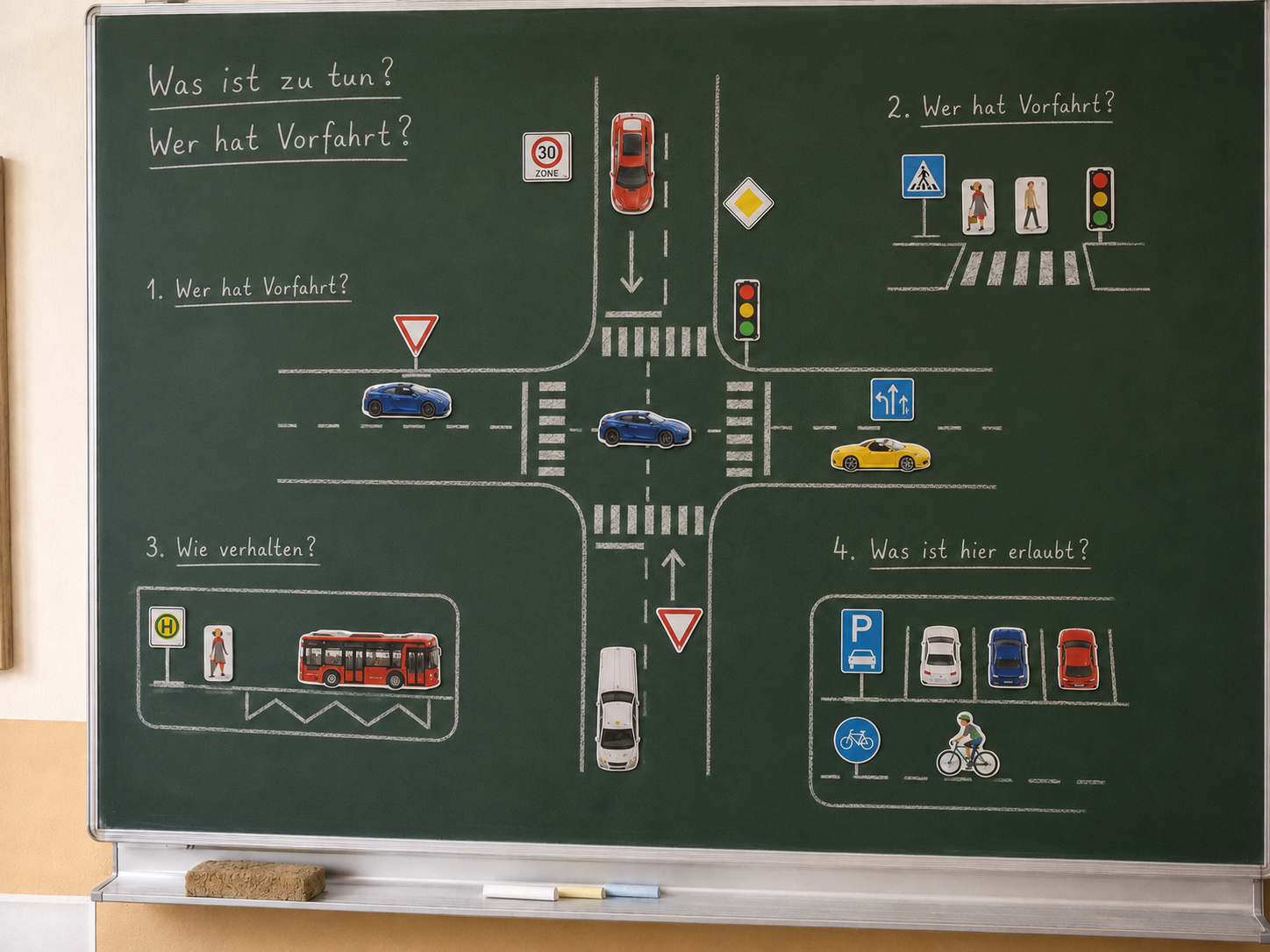 Verkehrs-Komplettset magnetisch