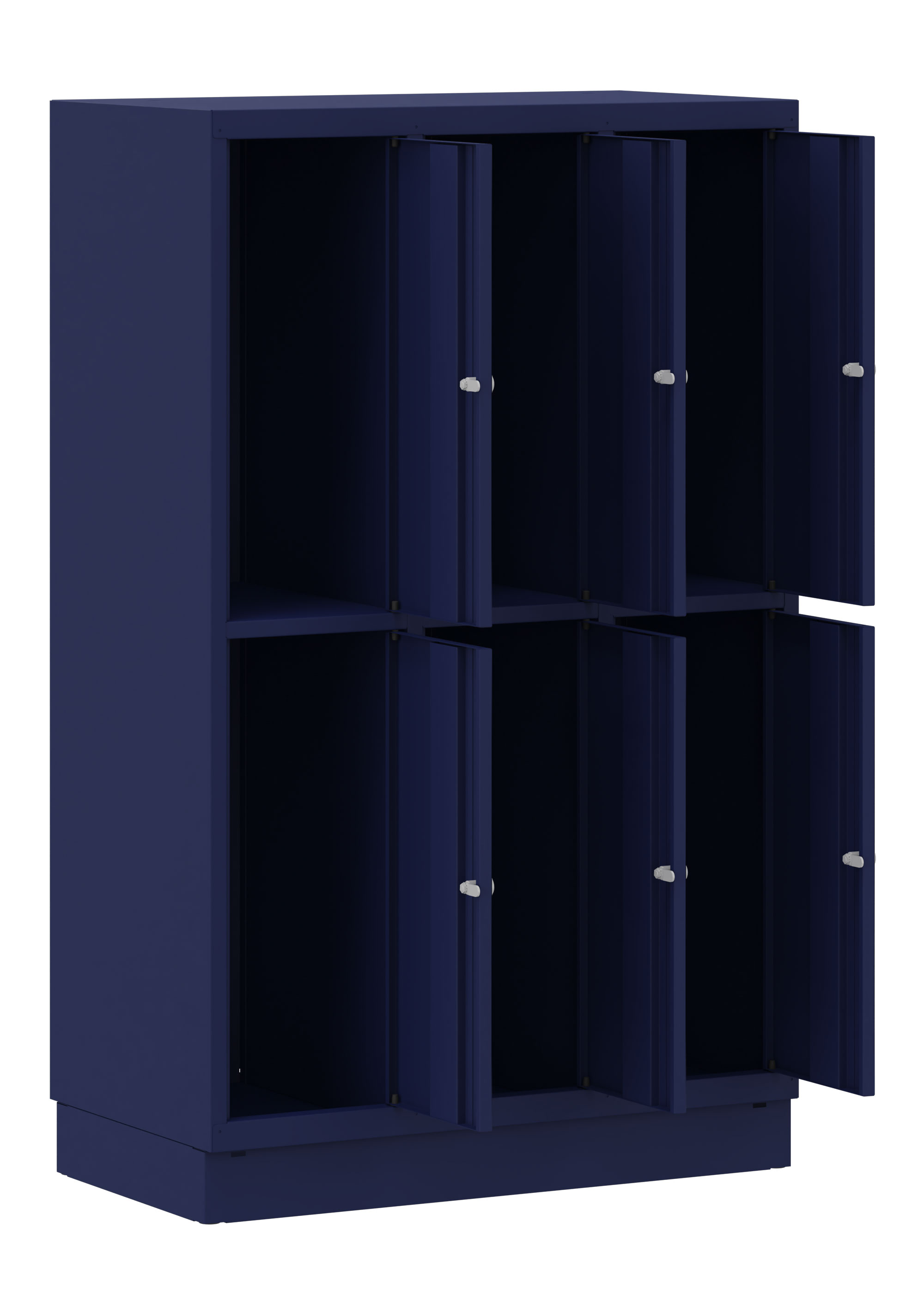 Fächerschrank 3x2 Fächer dunkelblau