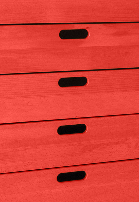 Materialkasten extra breit, Höhe 14 cm, rot