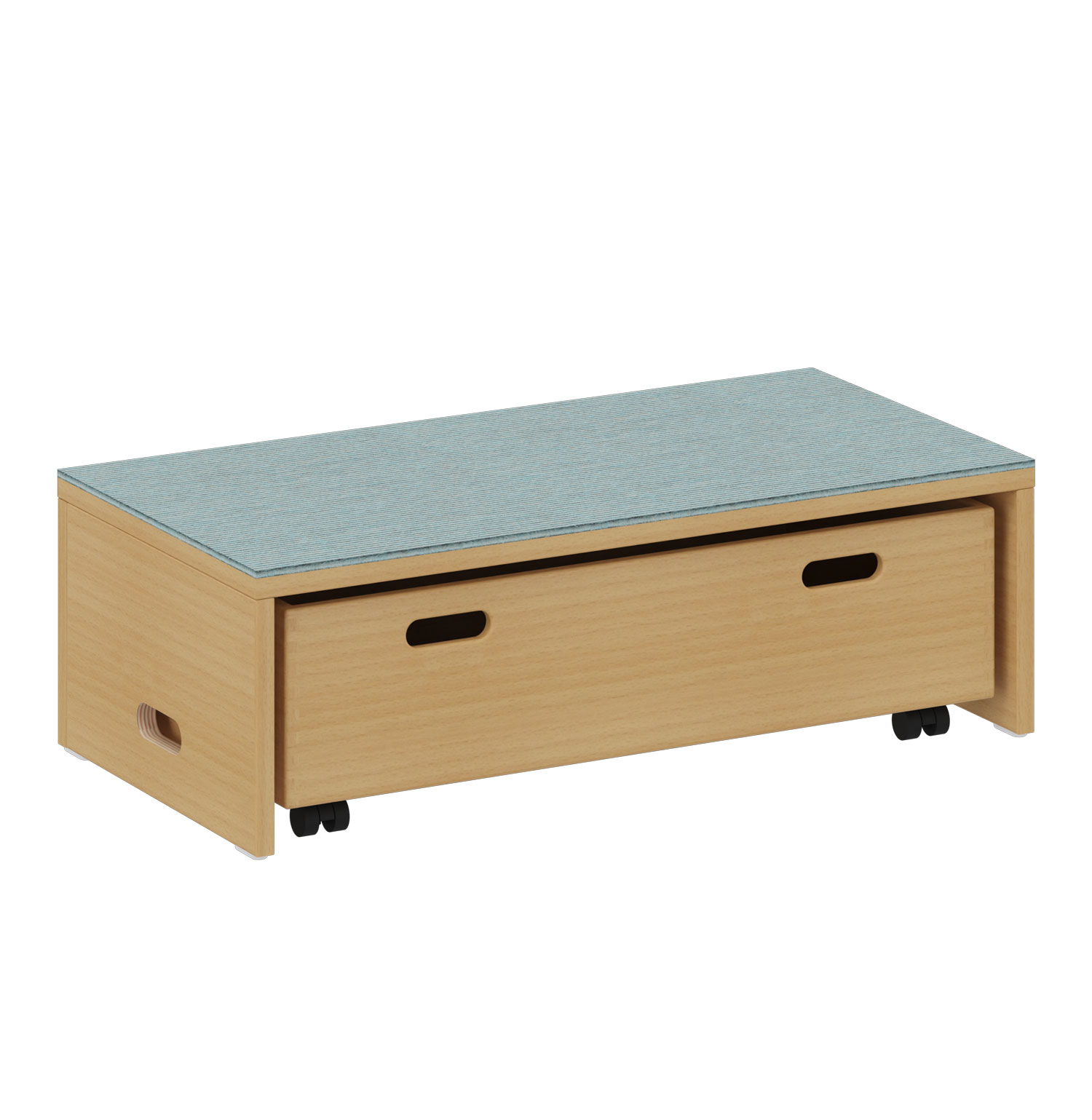 Spielpodest für Rollcontainer eisblau