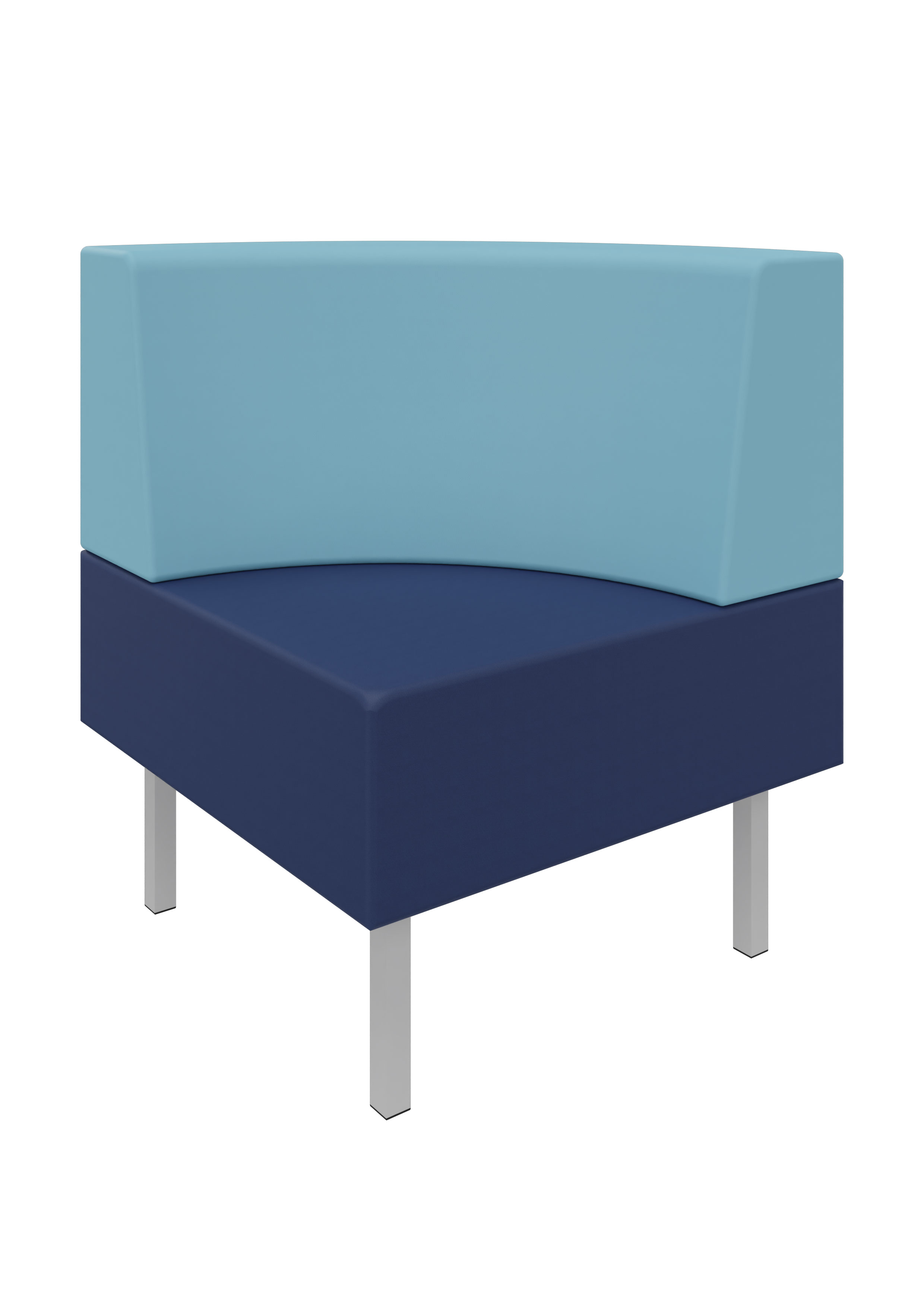 Litti Viertelkreis Inneneck SOFTSKIN dunkelblau / eisblau Litti Viertelkreis Inneneck SOFTSKIN dunkelblau / eisblau