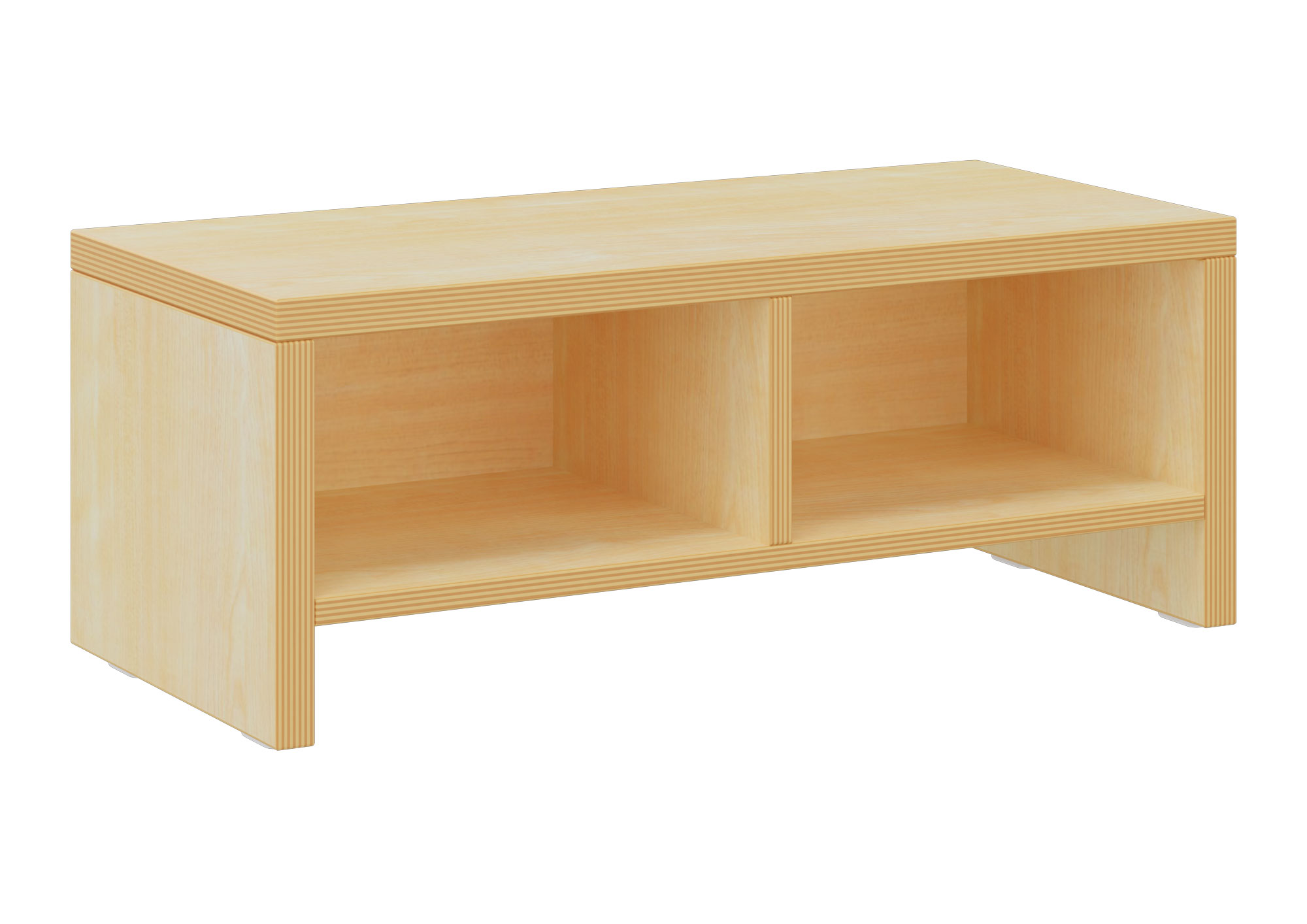 hej Garderobenbank T mit Fächern Höhe 26 cm, Breite 67,3 cm, Ahorn Dekor